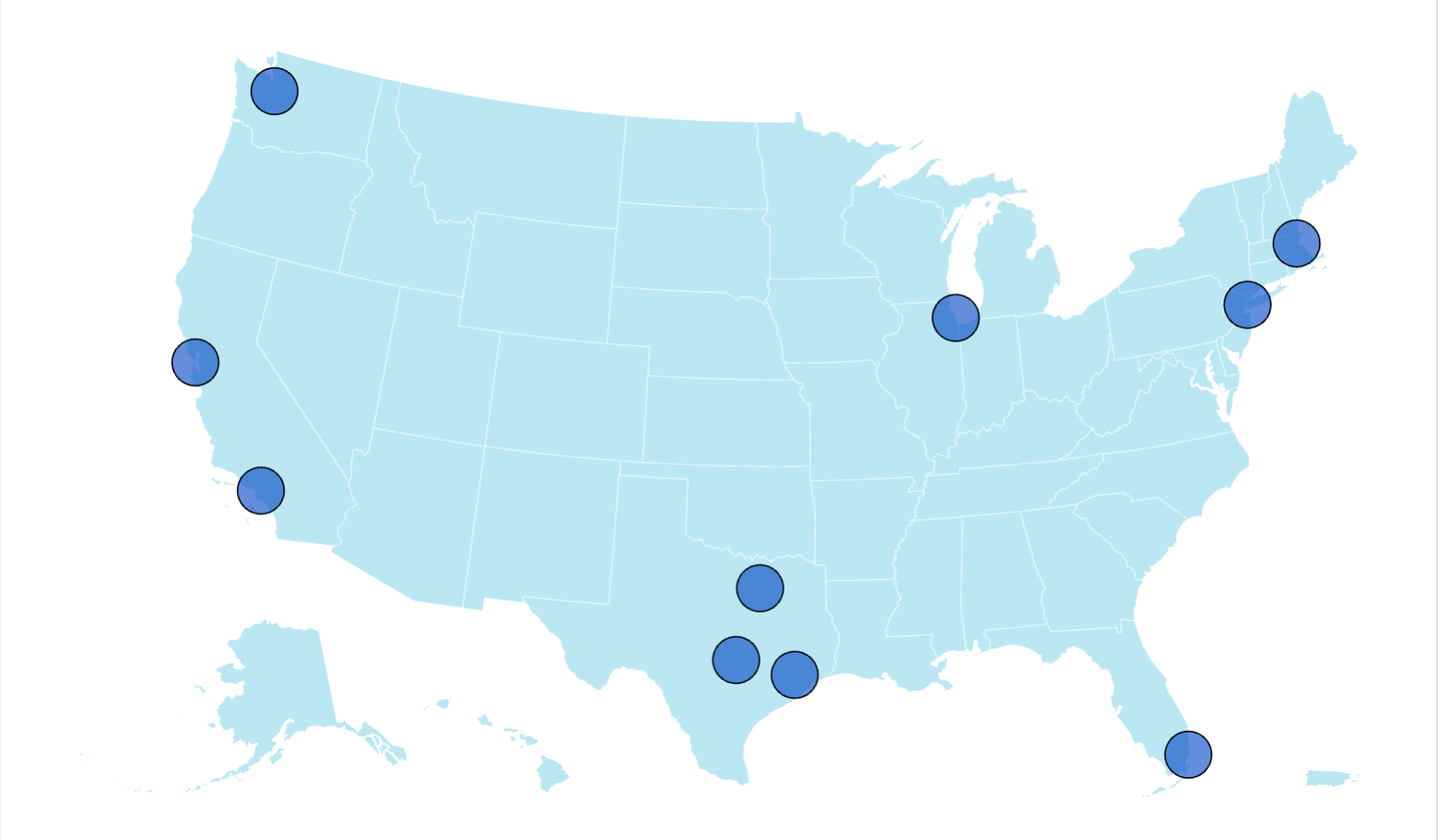Map Shows America's 10 Wealthiest Cities 2025