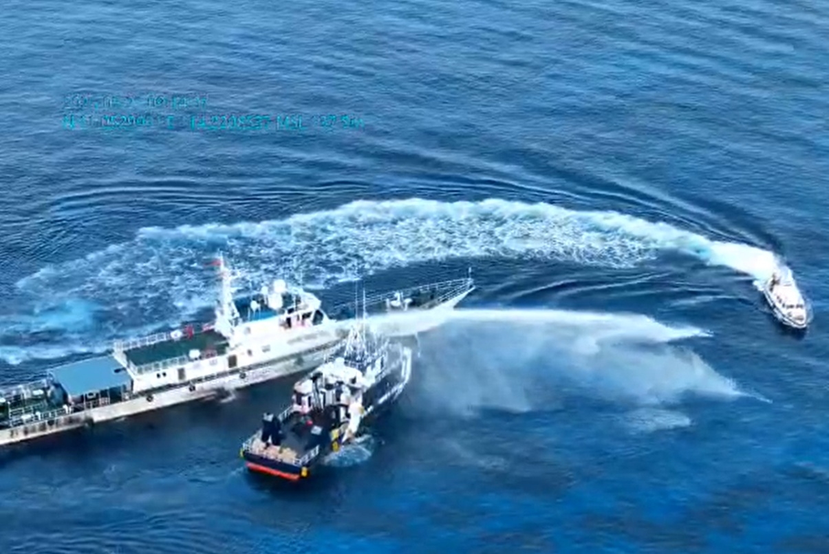 Watch: Chinese Ship Blasts US Ally's Boat With Water Cannon