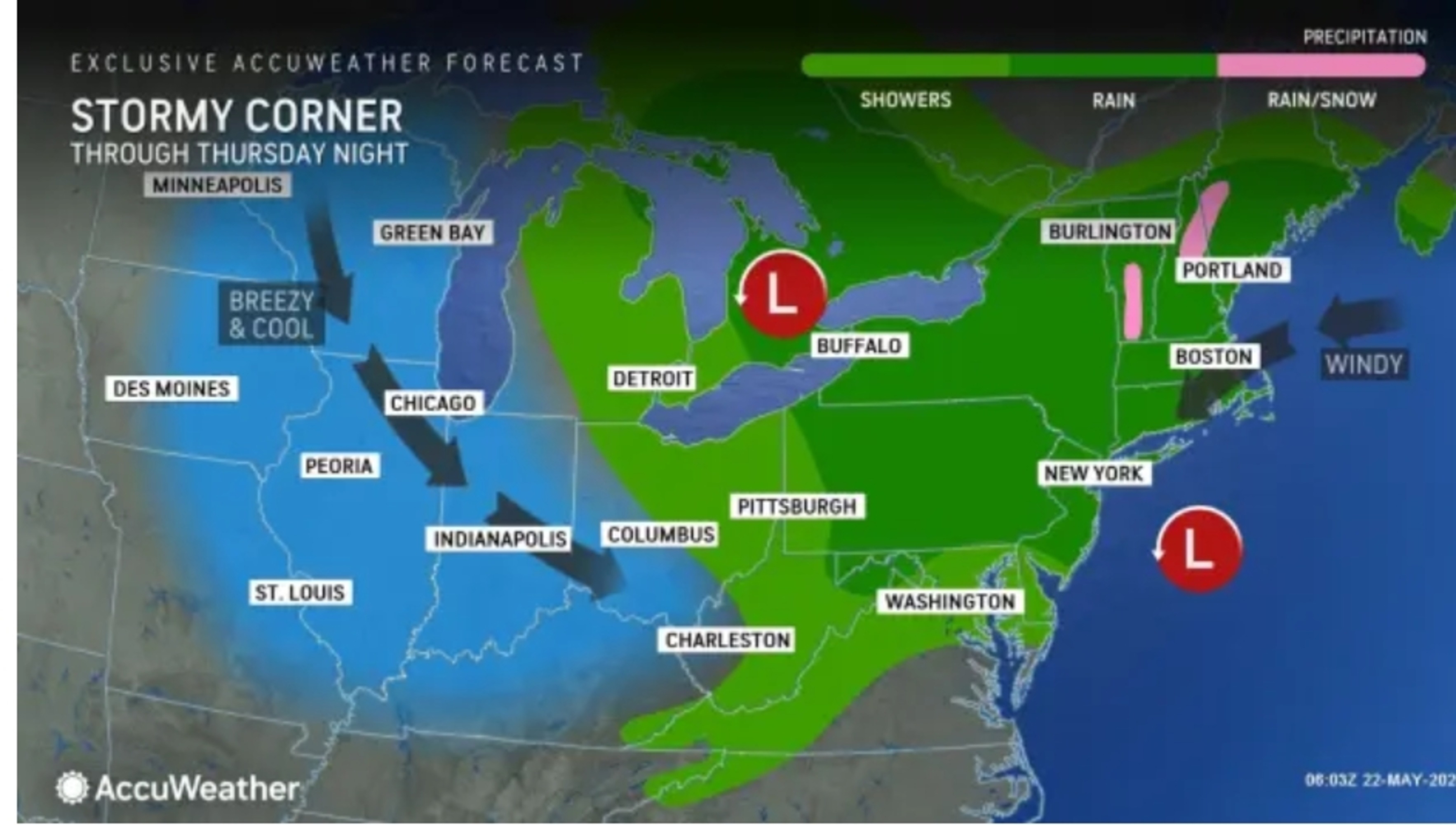 Map Shows States Getting Hit by Rare Nor'easter Storm This Week