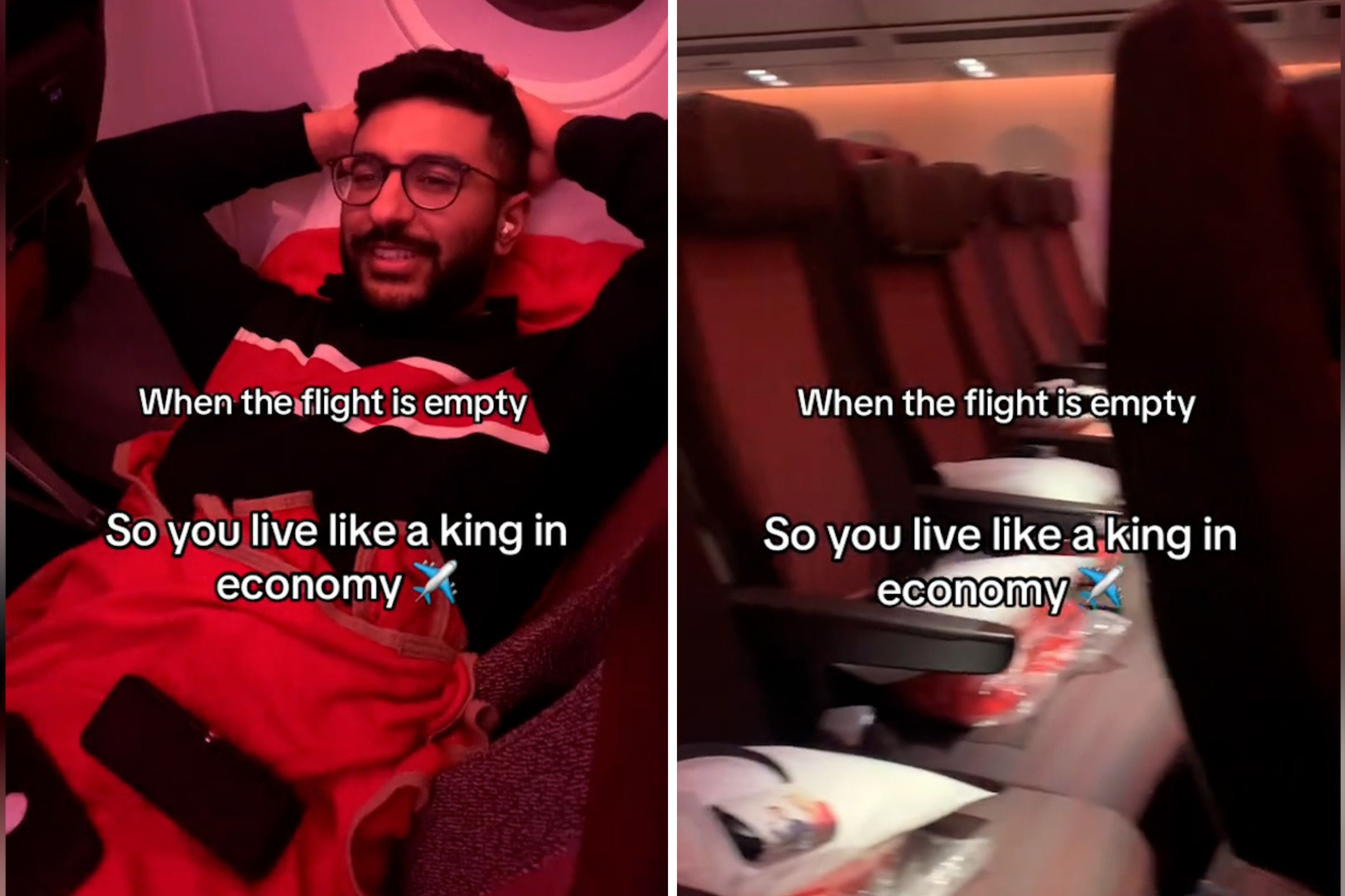 Man Not Expecting To 'Live Like a King' in Economy on 9-Hour Flight