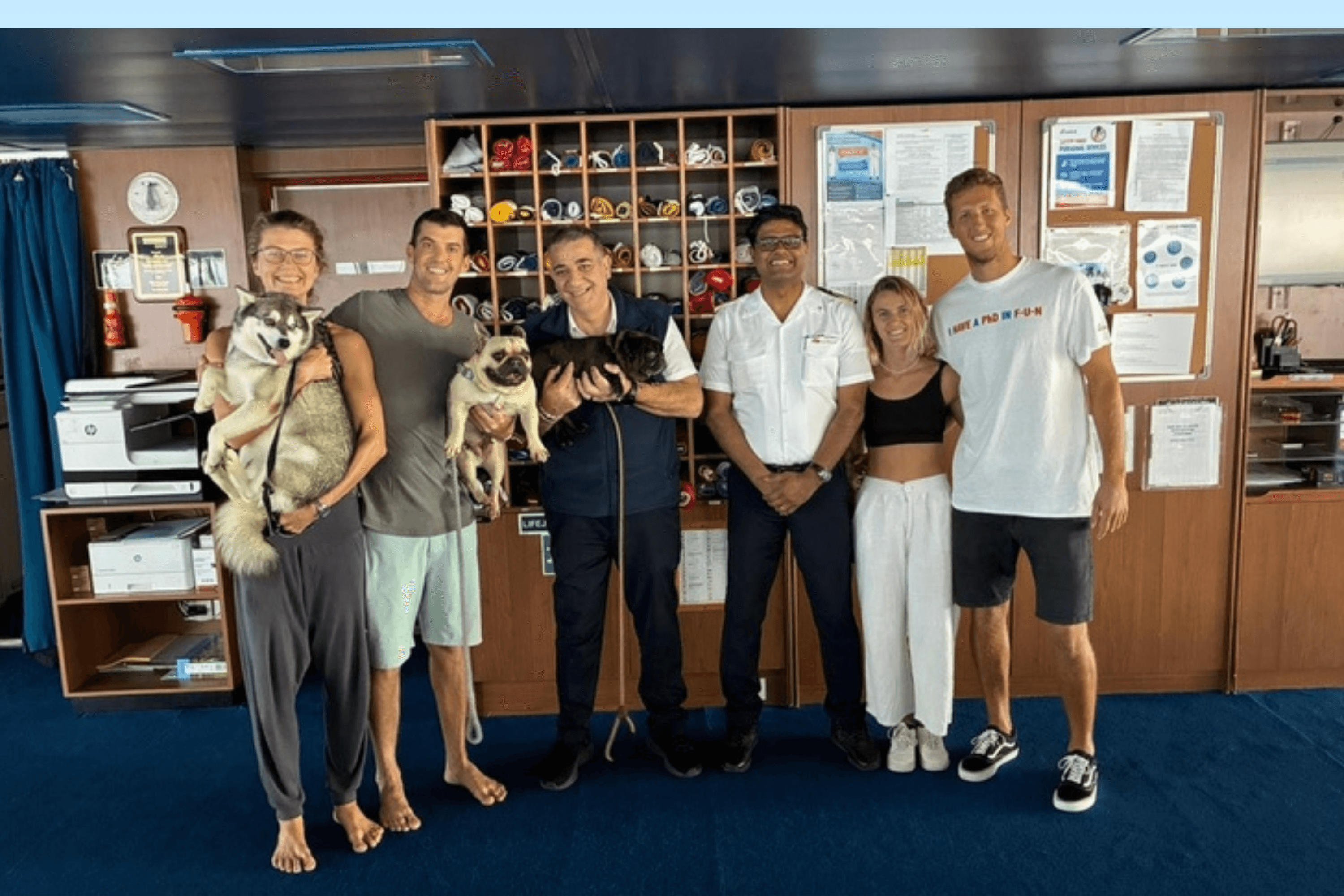 Four People, Three Dogs Rescued From Pacific Ocean by Cruise Ship
