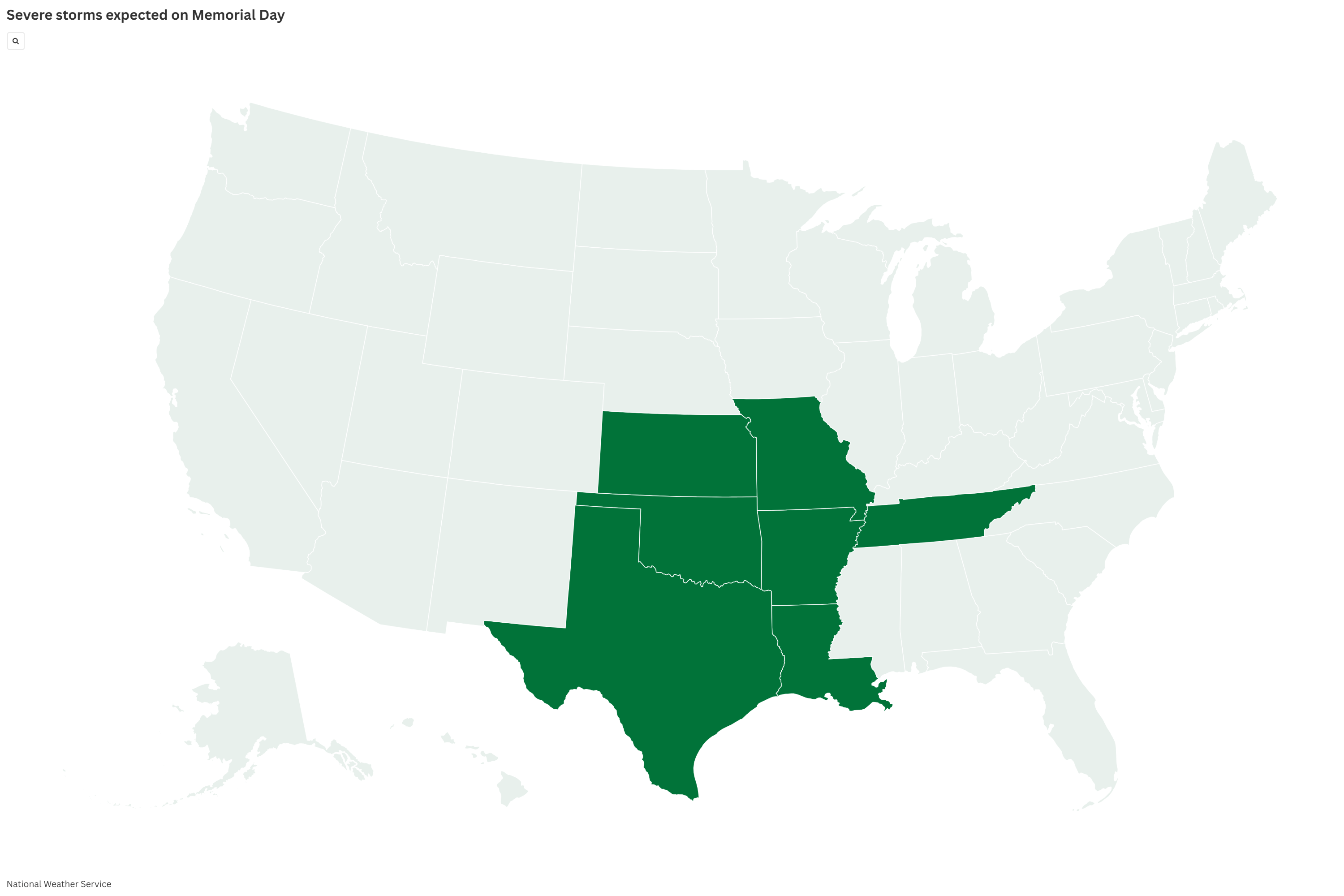 Memorial Day Travel Map: Severe Storms Hit 7 States