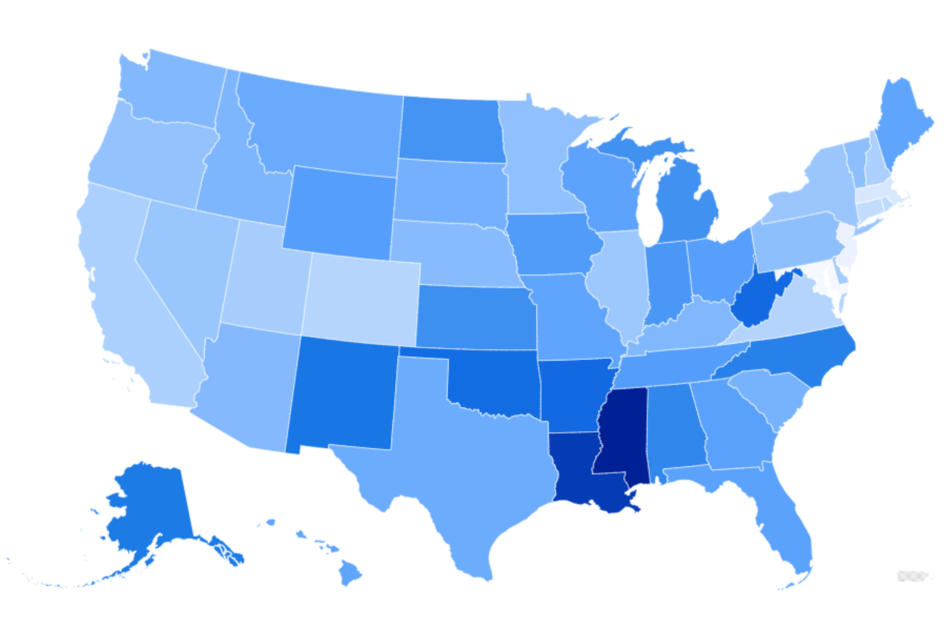 Map Reveals States Where Americans Spend Most on Health Care