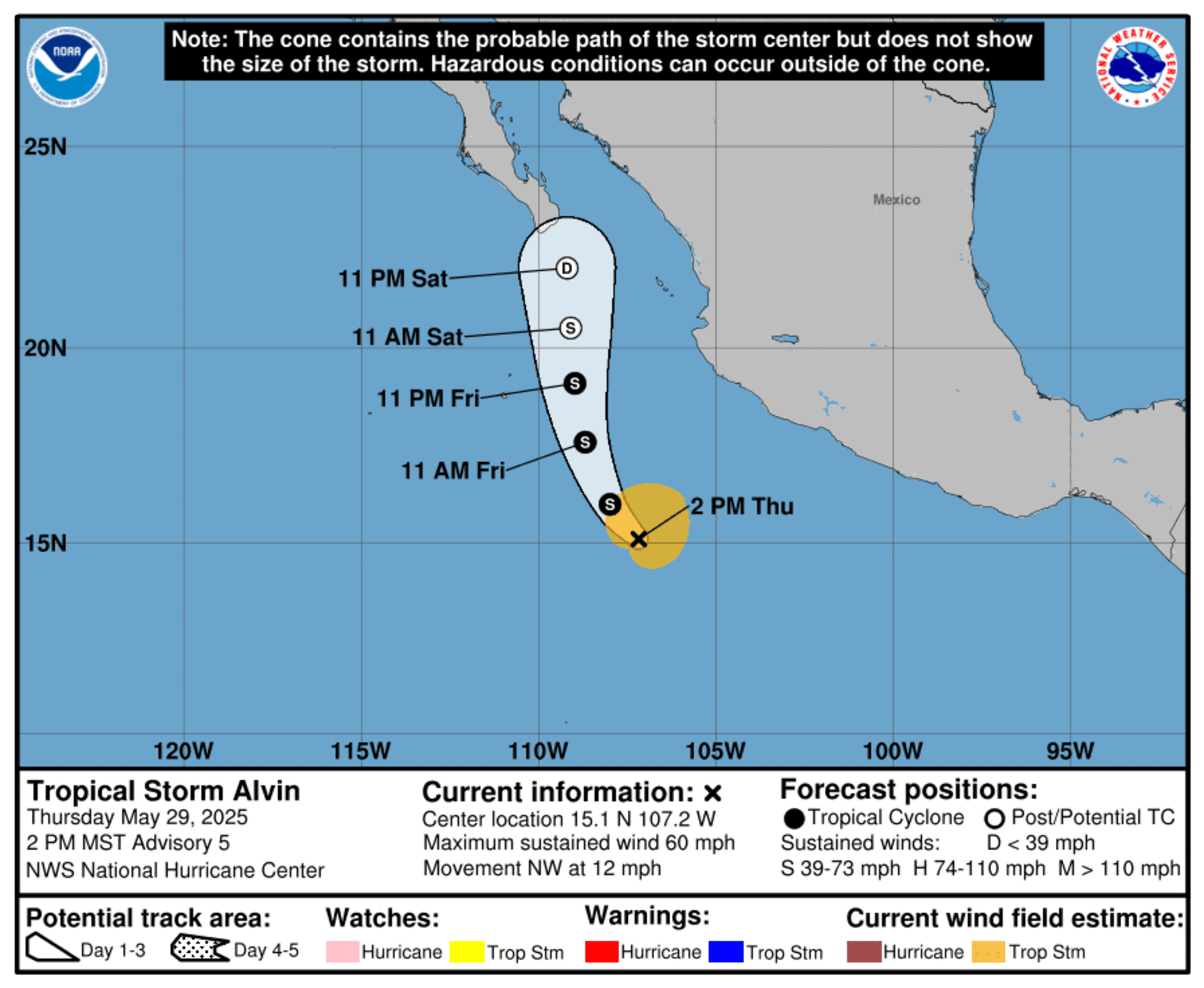 Tropical Storm Alvin Becomes First Named 2025 System
