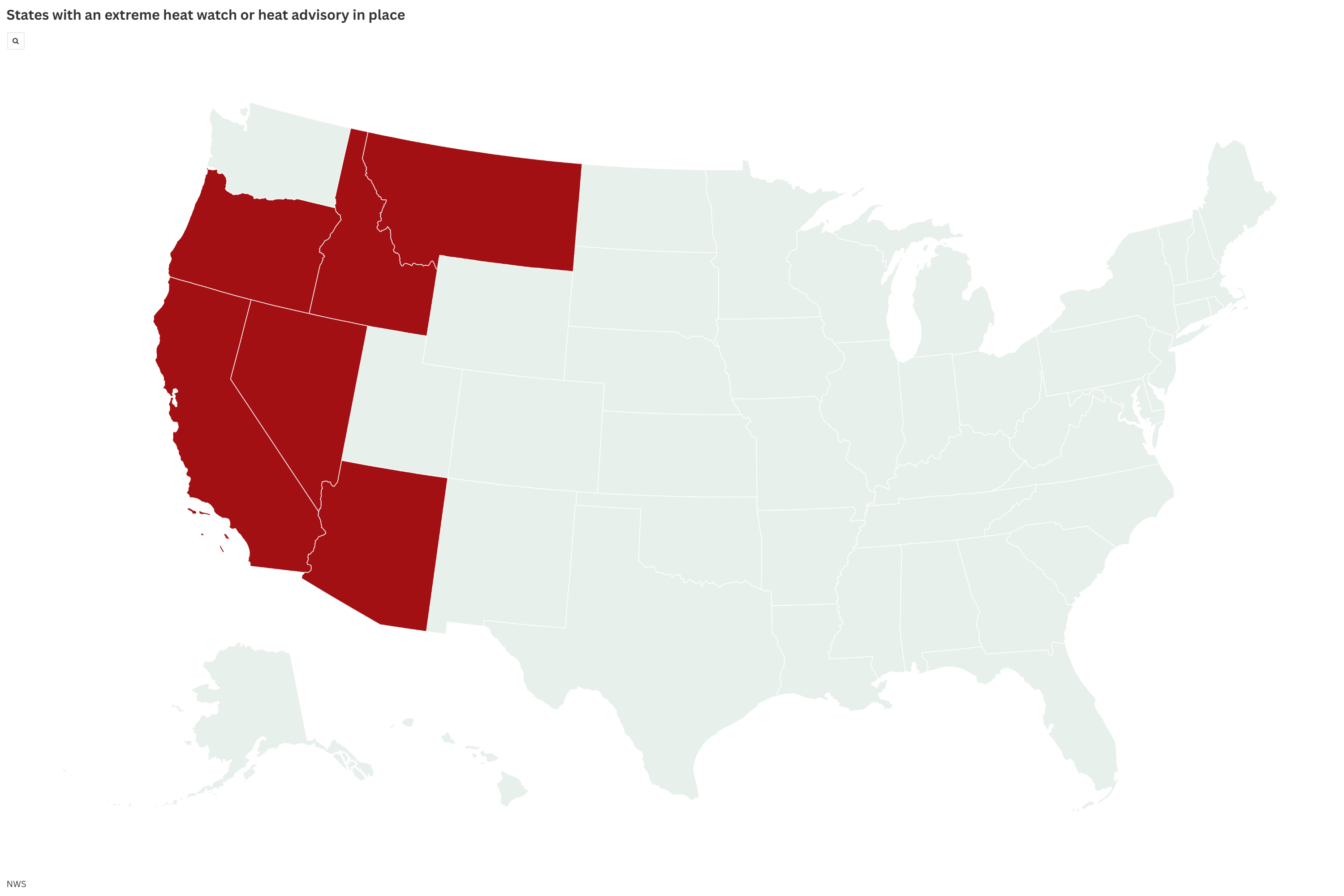 Map Shows 6 States Where People Told To Stay Out of Sun