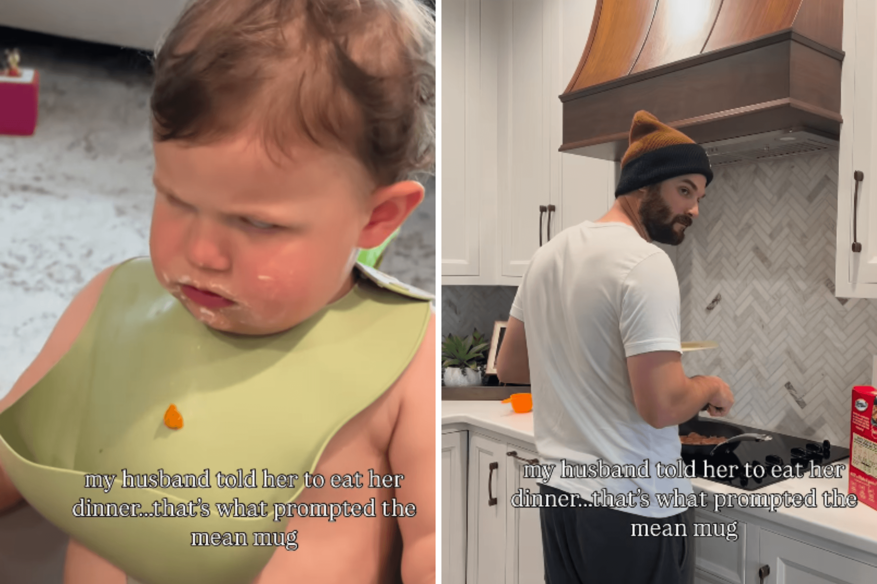 Toddler Told to Eat Her Dinner, Dad Not Prepared for Her 'Mean' Response