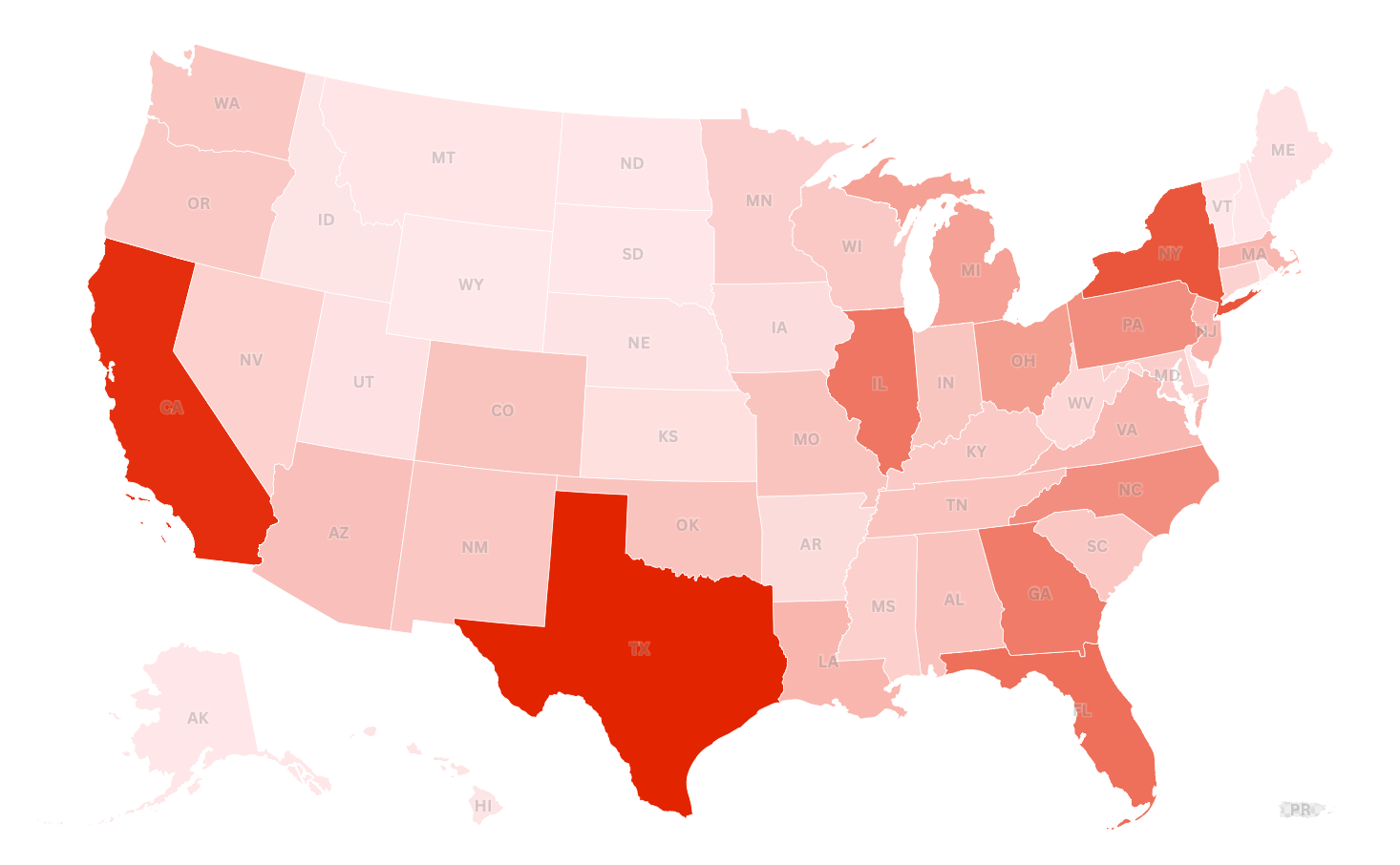 Map Shows How Many Could Lose SNAP Benefits in Each State