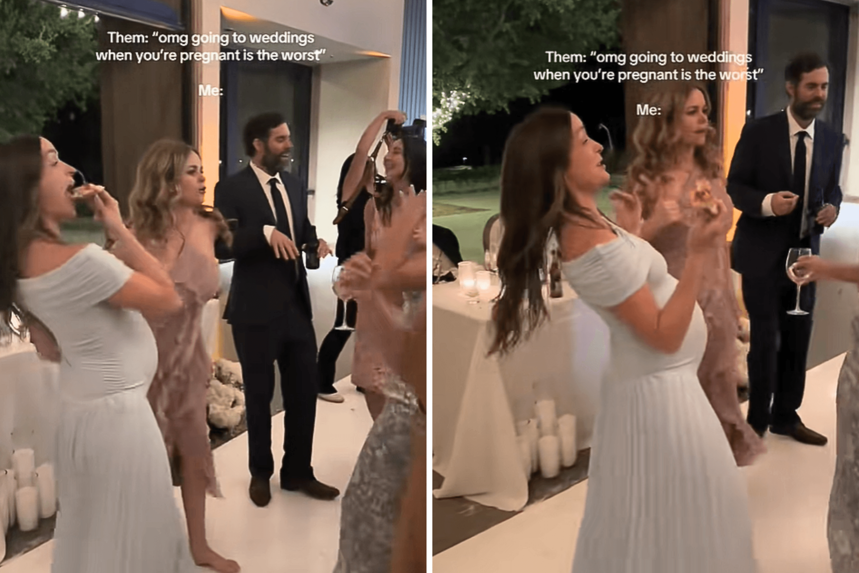 Pregnant Woman's Behavior at Wedding Goes Viral: 'Would've Gone Into Labor'