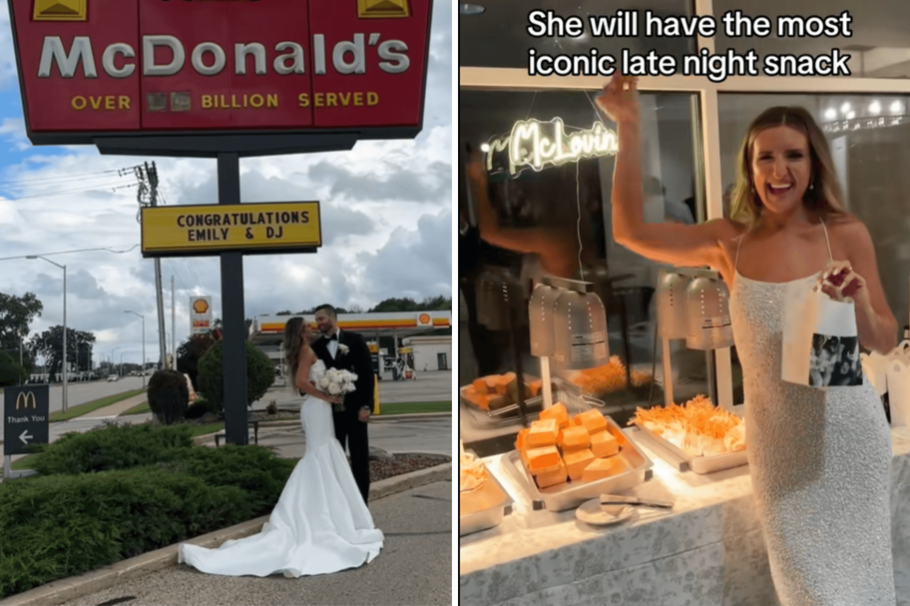 Bride Loves McDonald's, so She Knew Just What To Do on Her Wedding Day