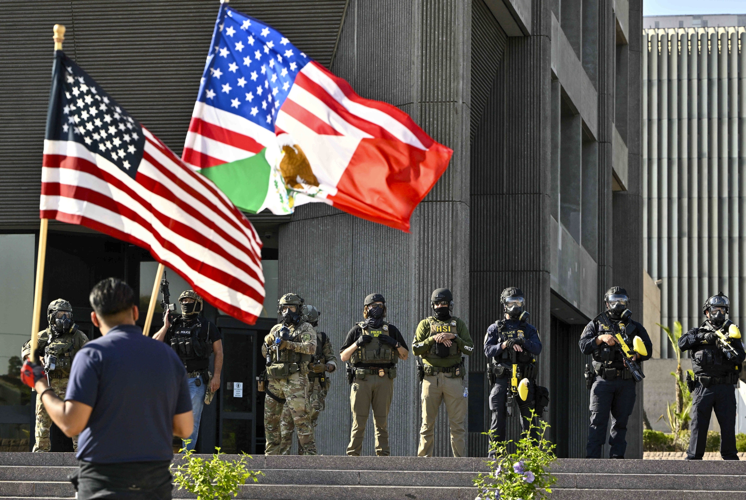 MAGA Supporters Counter Anti-ICE Protests: 'Go Back to Mexico'
