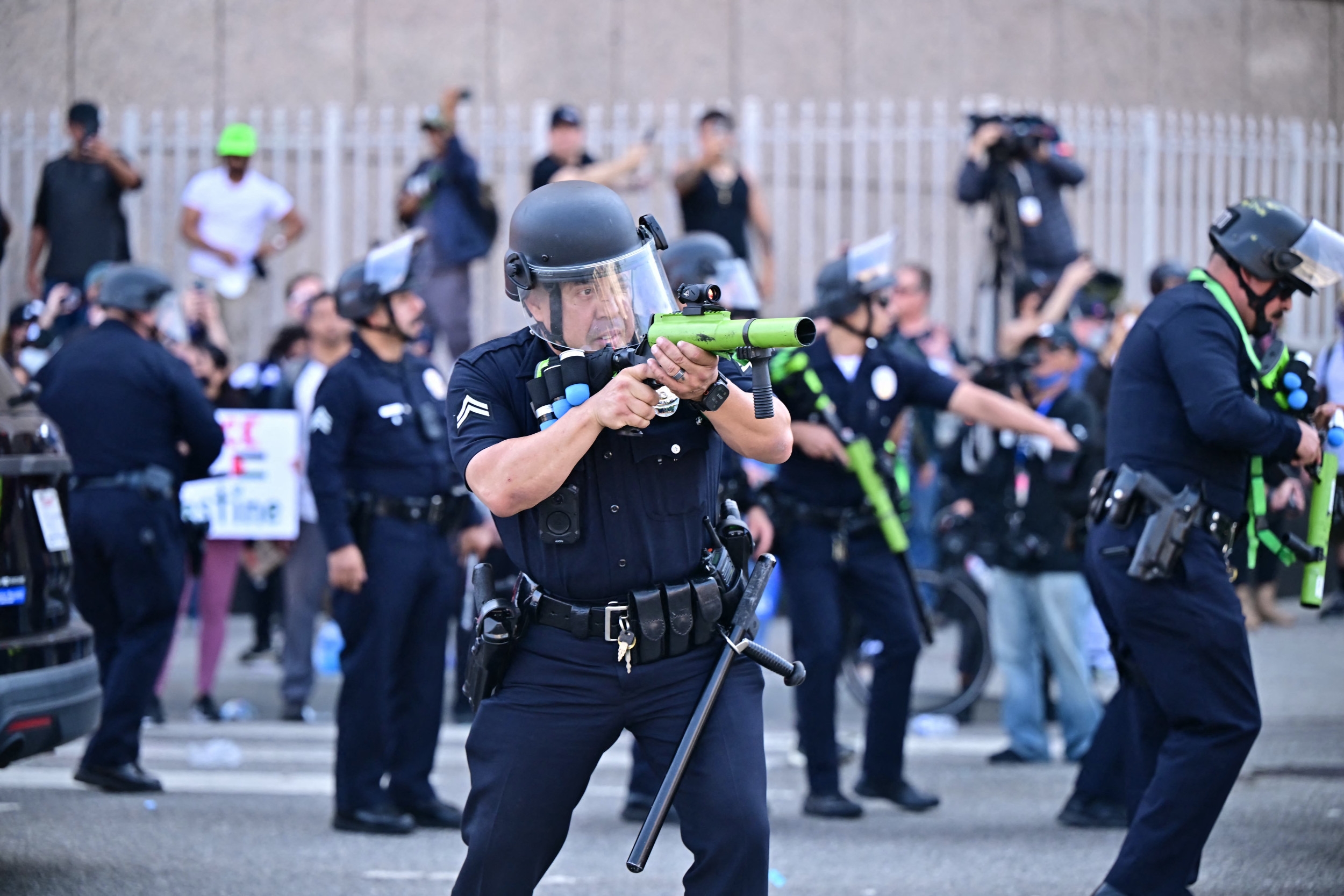 Multiple Journalists Shot by LA Police With Nonlethal Bullets