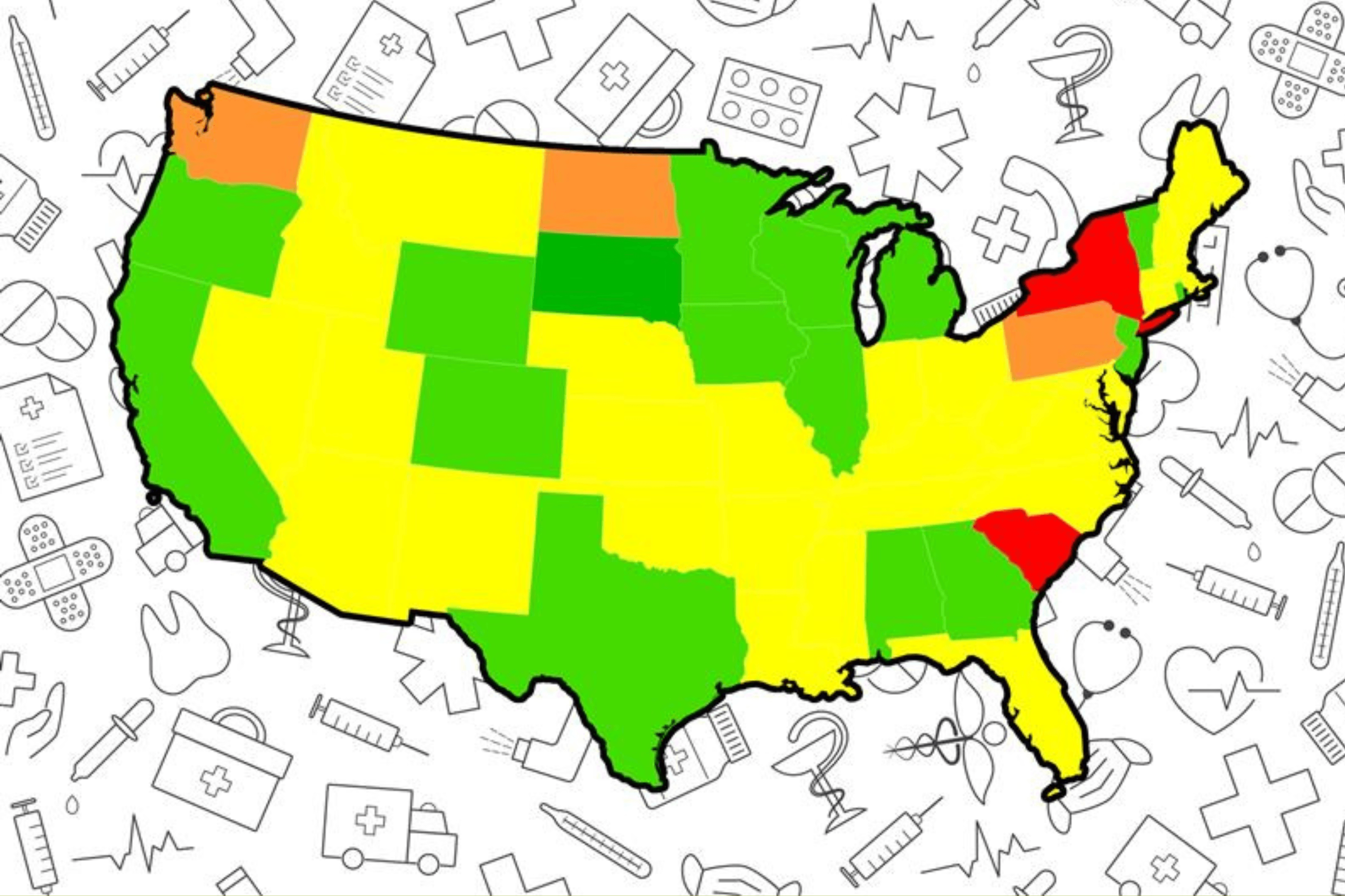 Map Shows States With the Worst Hospital Ratings