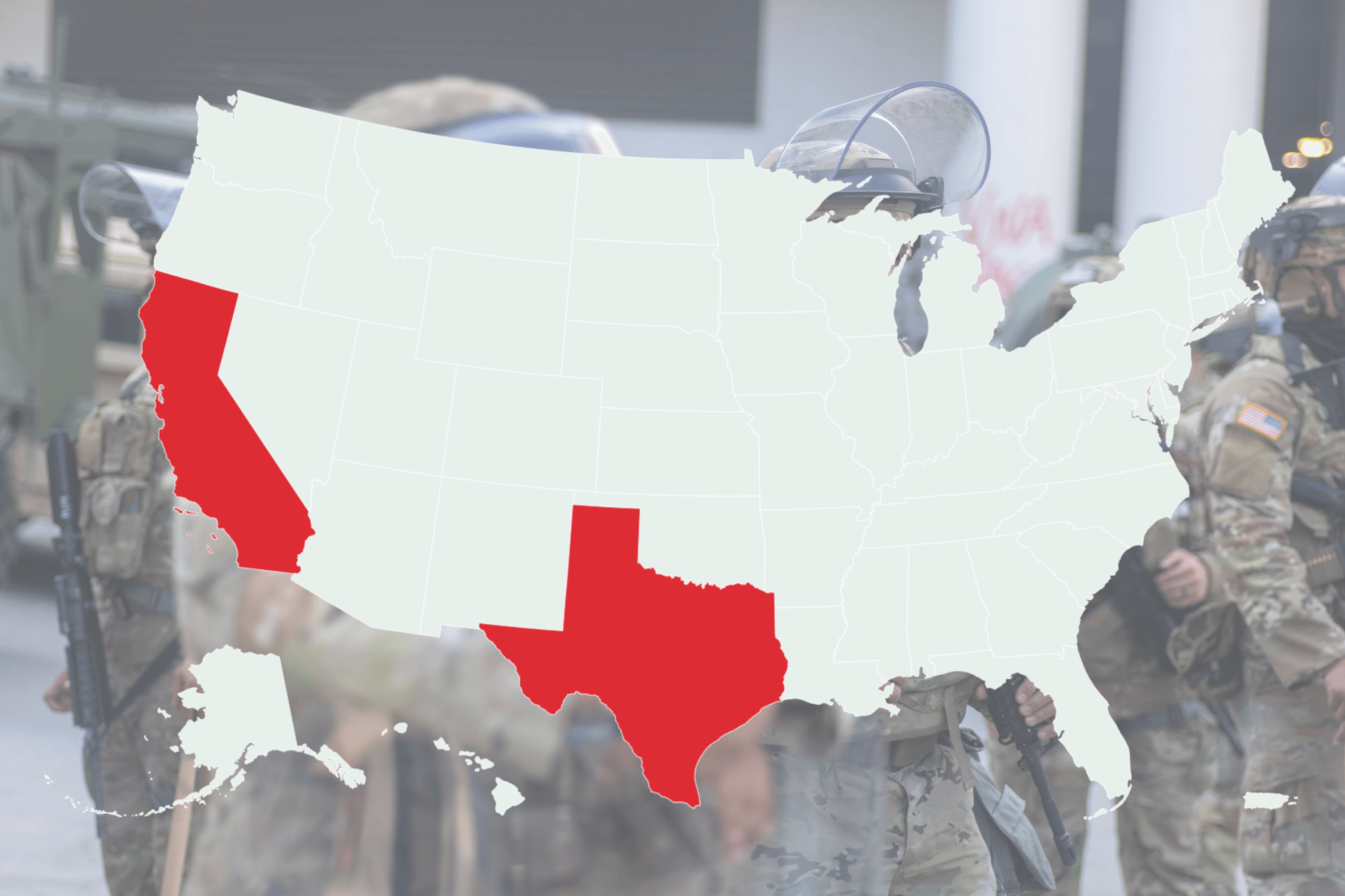 Map Shows States Where National Guard Has Been Deployed to Quell Unrest