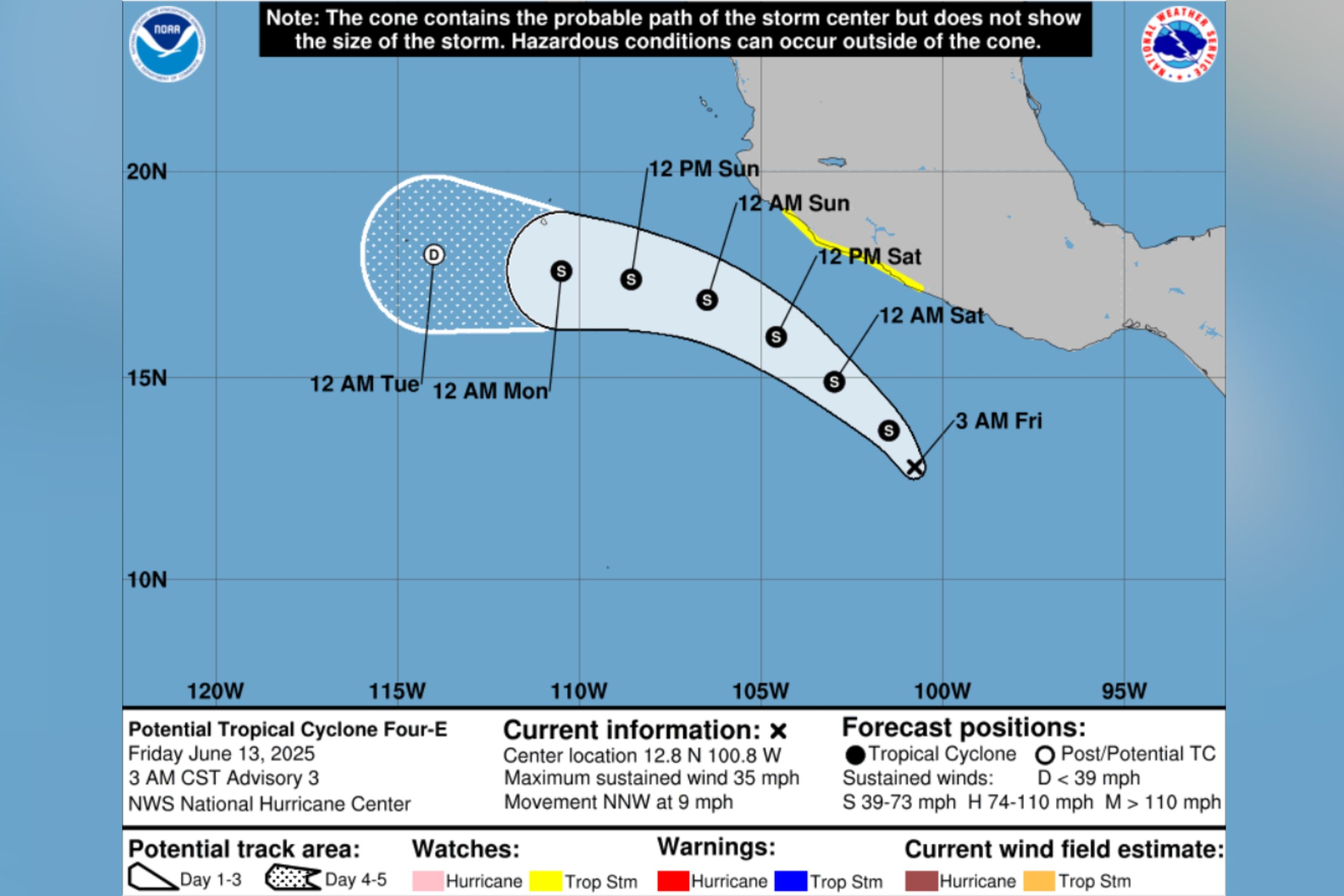 Map Reveals Path of Potential Tropical Storm Dalila