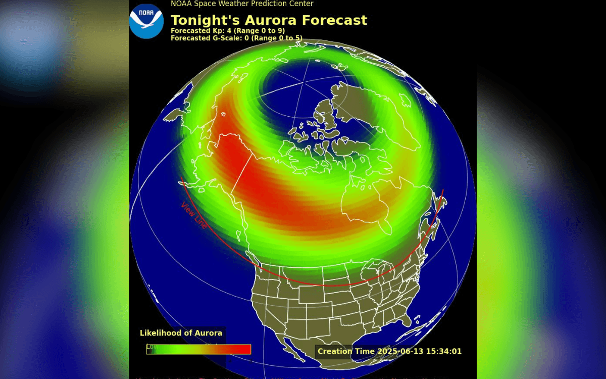 Map Reveals Where To Look for Aurora Over US Tonight As Storm Hits Earth