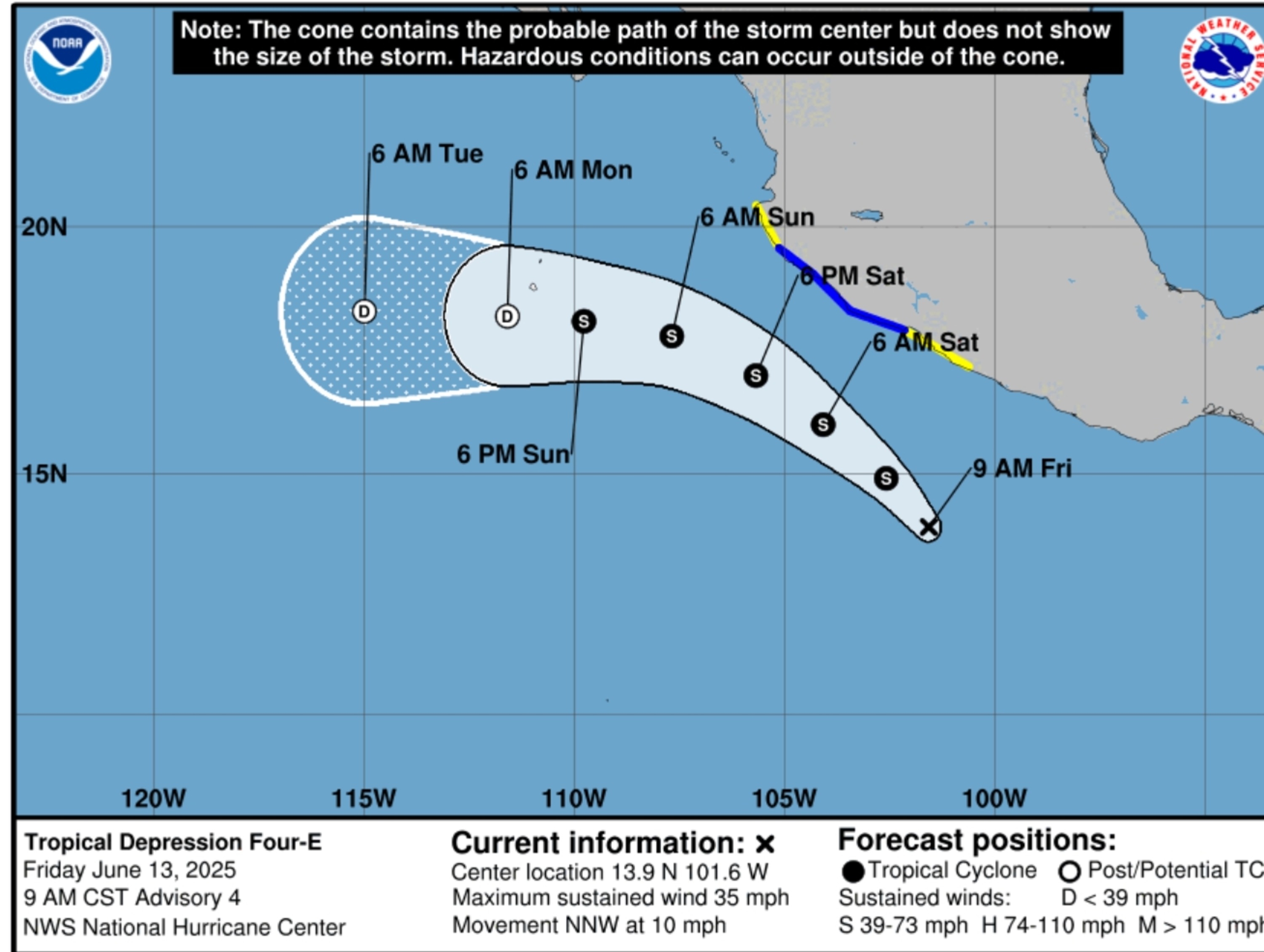 Tropical Storm Dalila Spaghetti Models Show Forecast Path