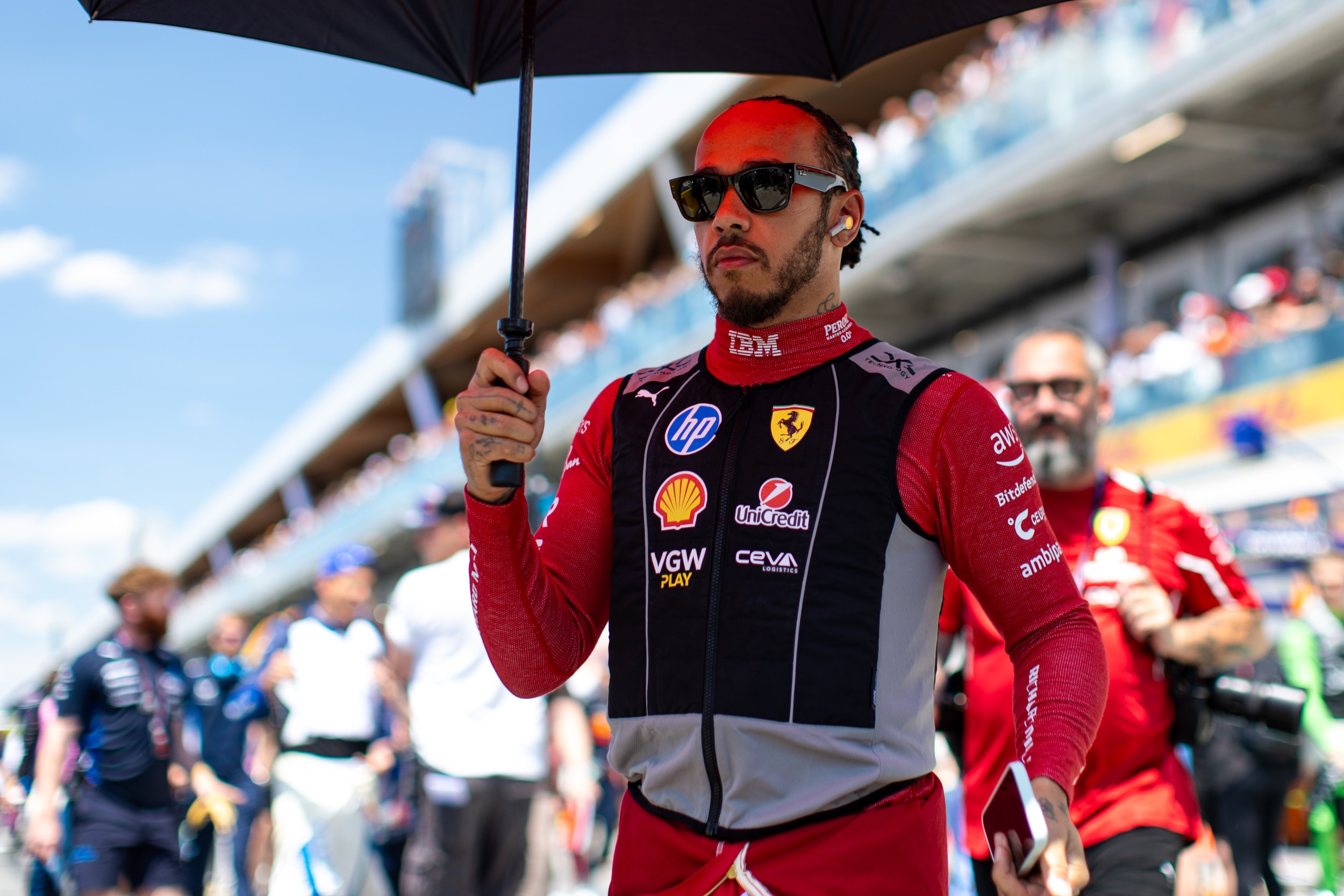 Hamilton Heartbroken After Hitting Animal Mid-Race, Damaging Car