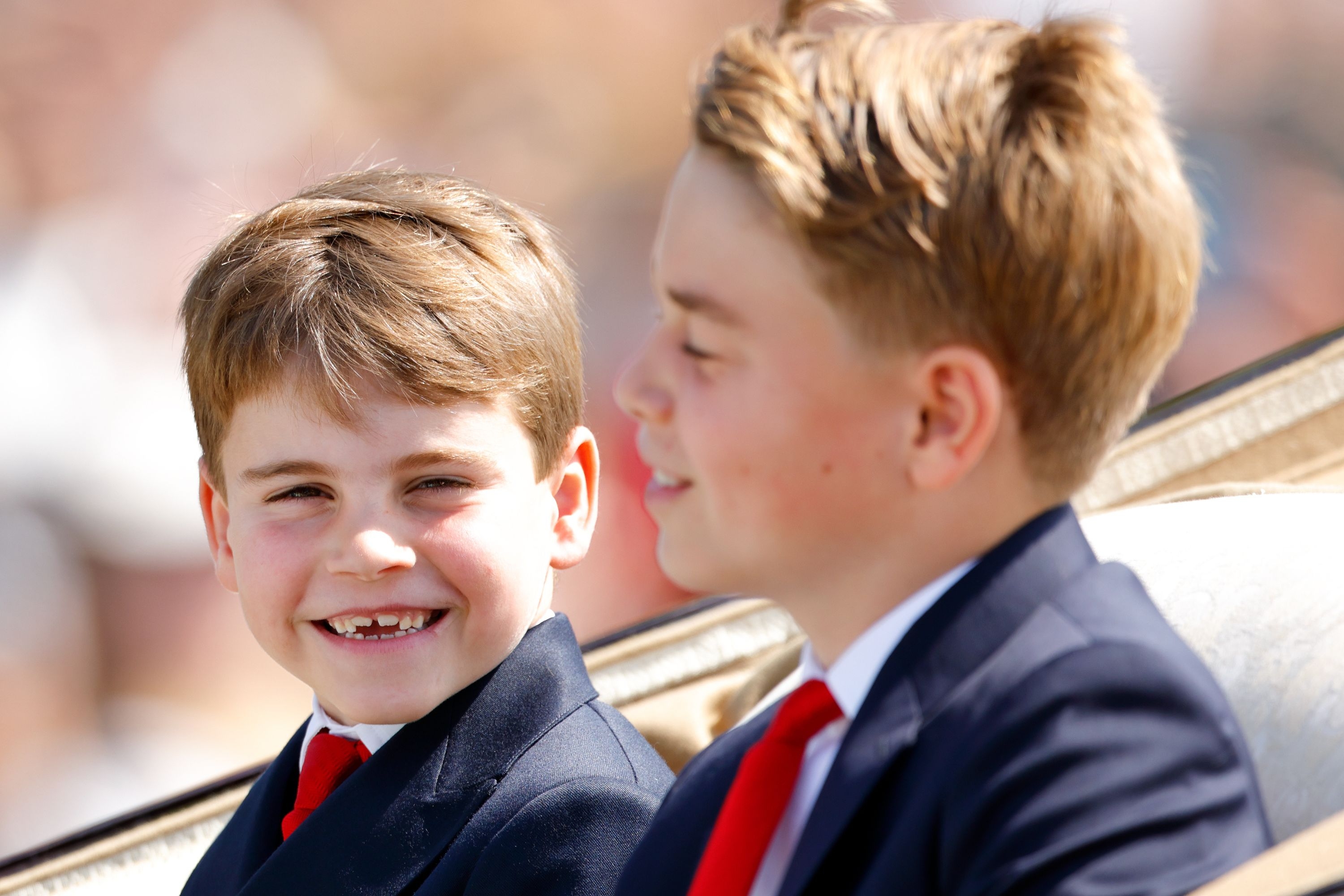 Prince George's Gesture to Prince Louis on Palace Balcony Goes Viral