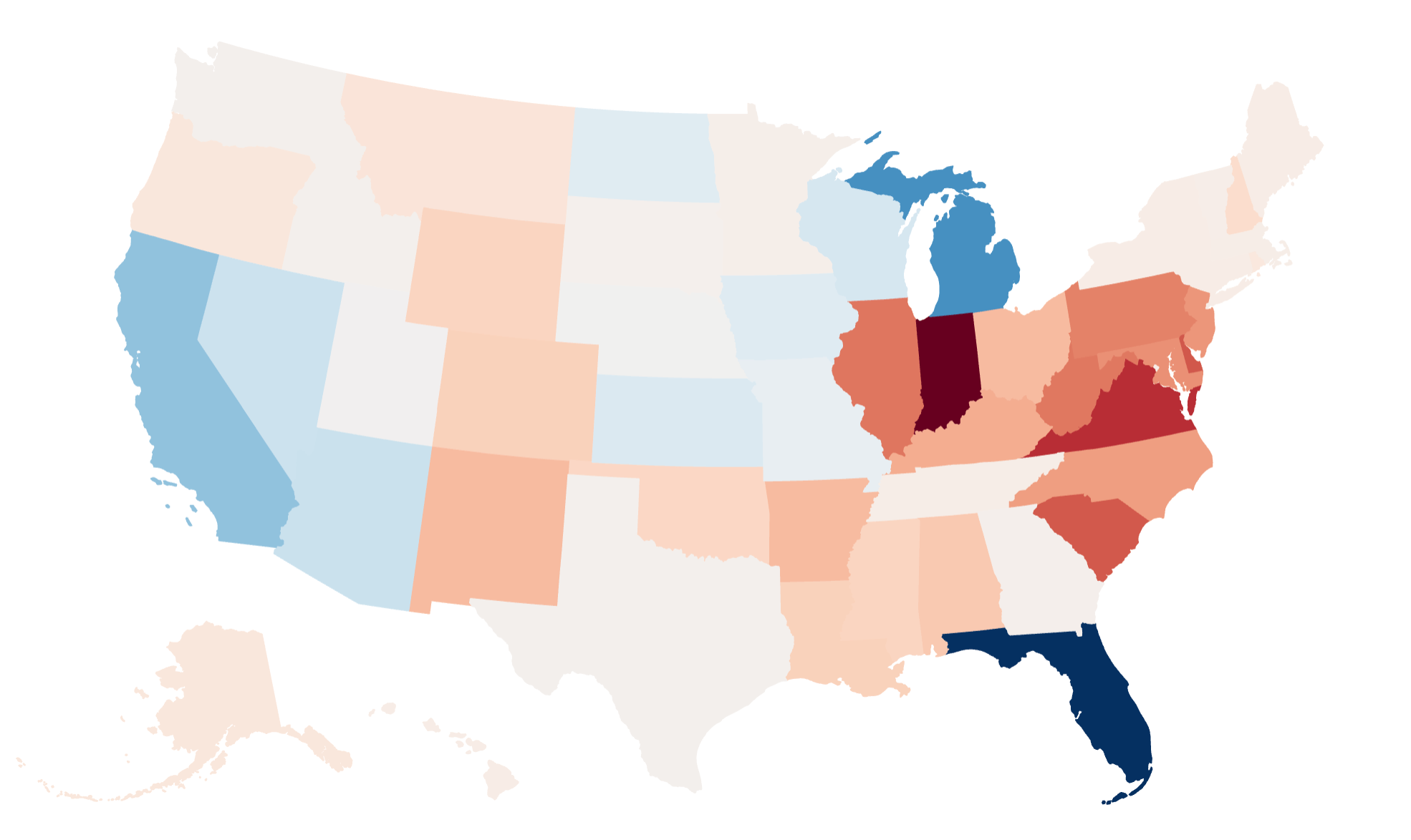 Map Shows Gas Prices Rises in US States