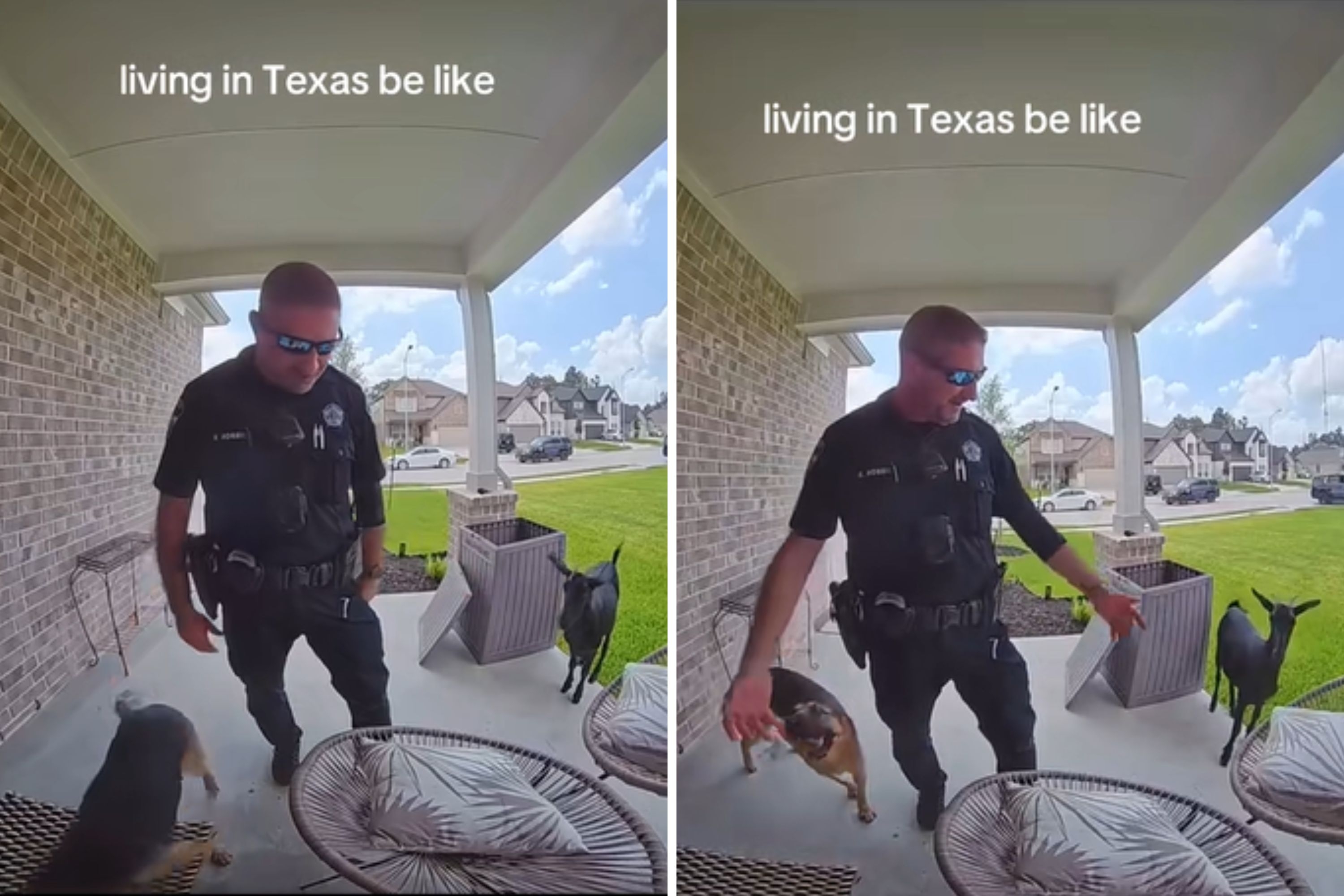 Cop Knocks on Texas Home, No One Prepared for What Doorbell Cam Captures