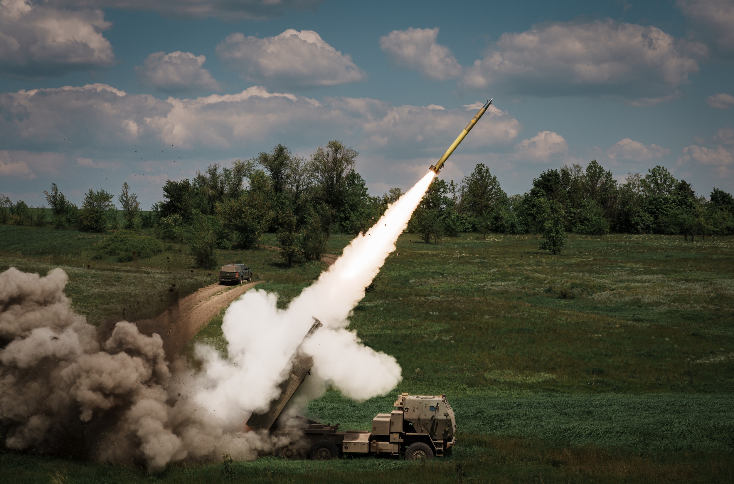 Ukraine HIMARS Destroys Russian Convoy Near Gas Station: Report