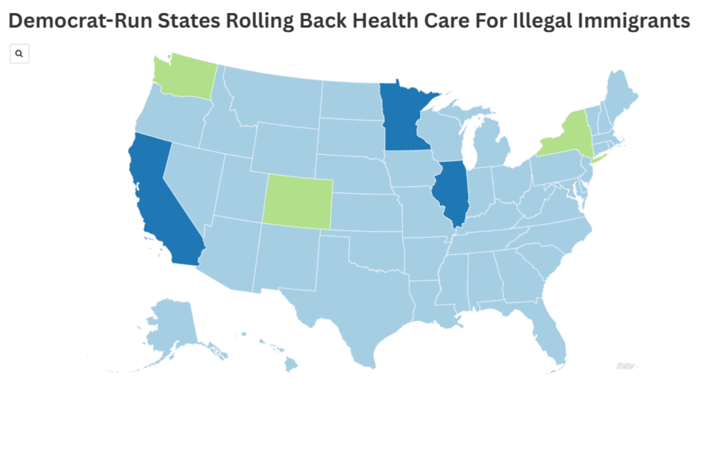 Map Shows Democrat States Rolling Back Health Care Benefits for Immigrants
