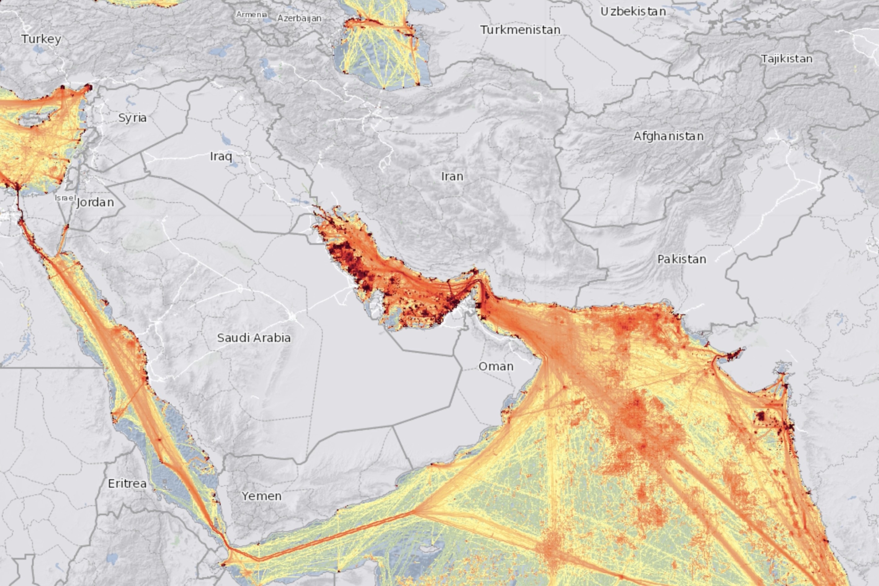 Timelapse Shows Global Ship Traffic in Hormuz Strait Under Iran Threat