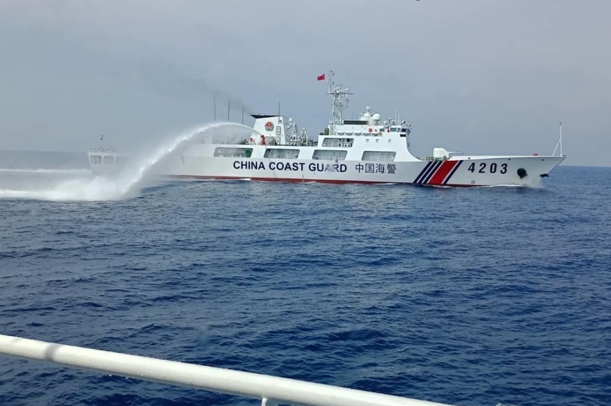 Footage Shows China Firing Water Cannon at US Ally Near Disputed Territory