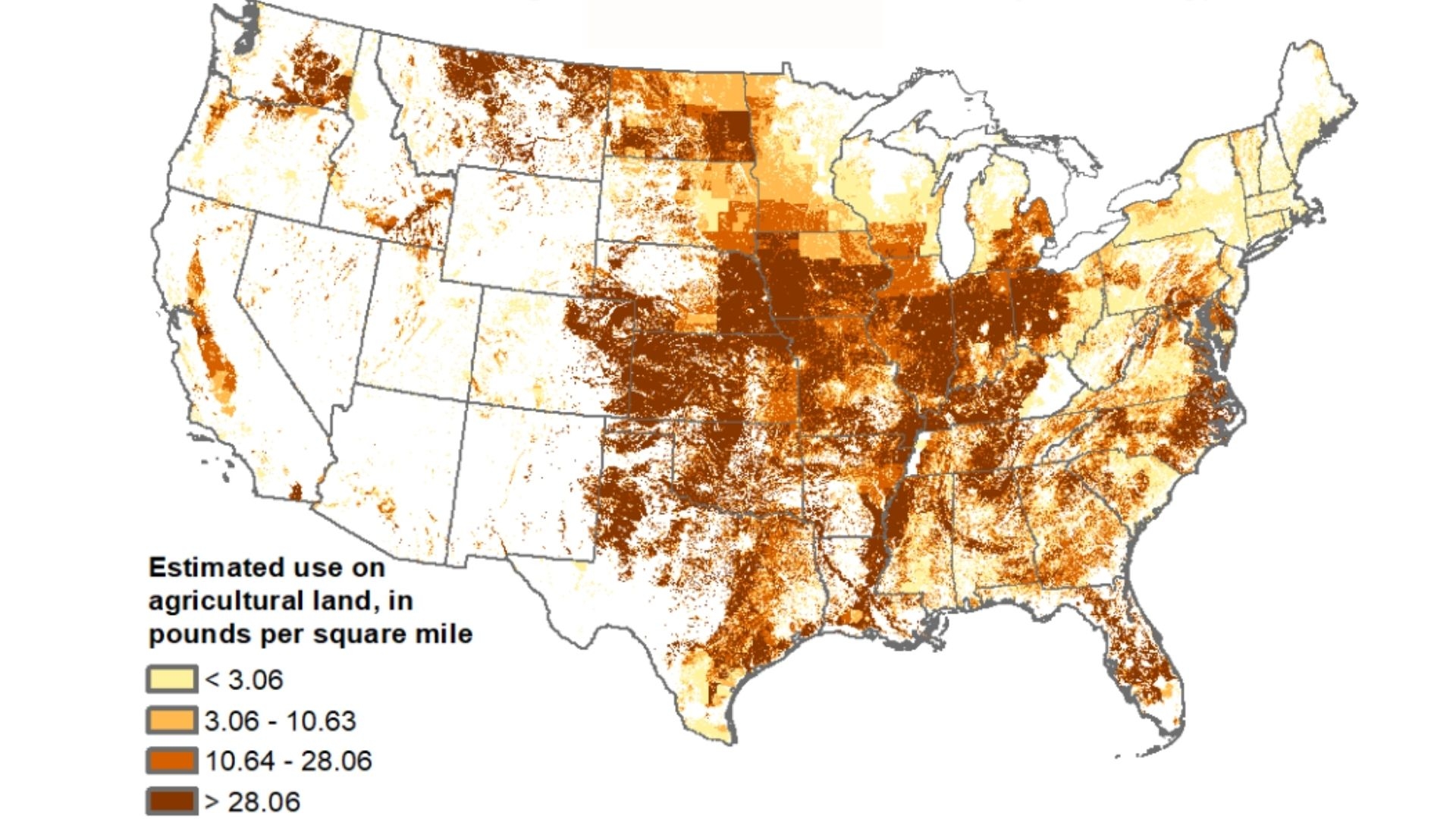 Map Shows States With Highest Use Of Harmful Pesticides