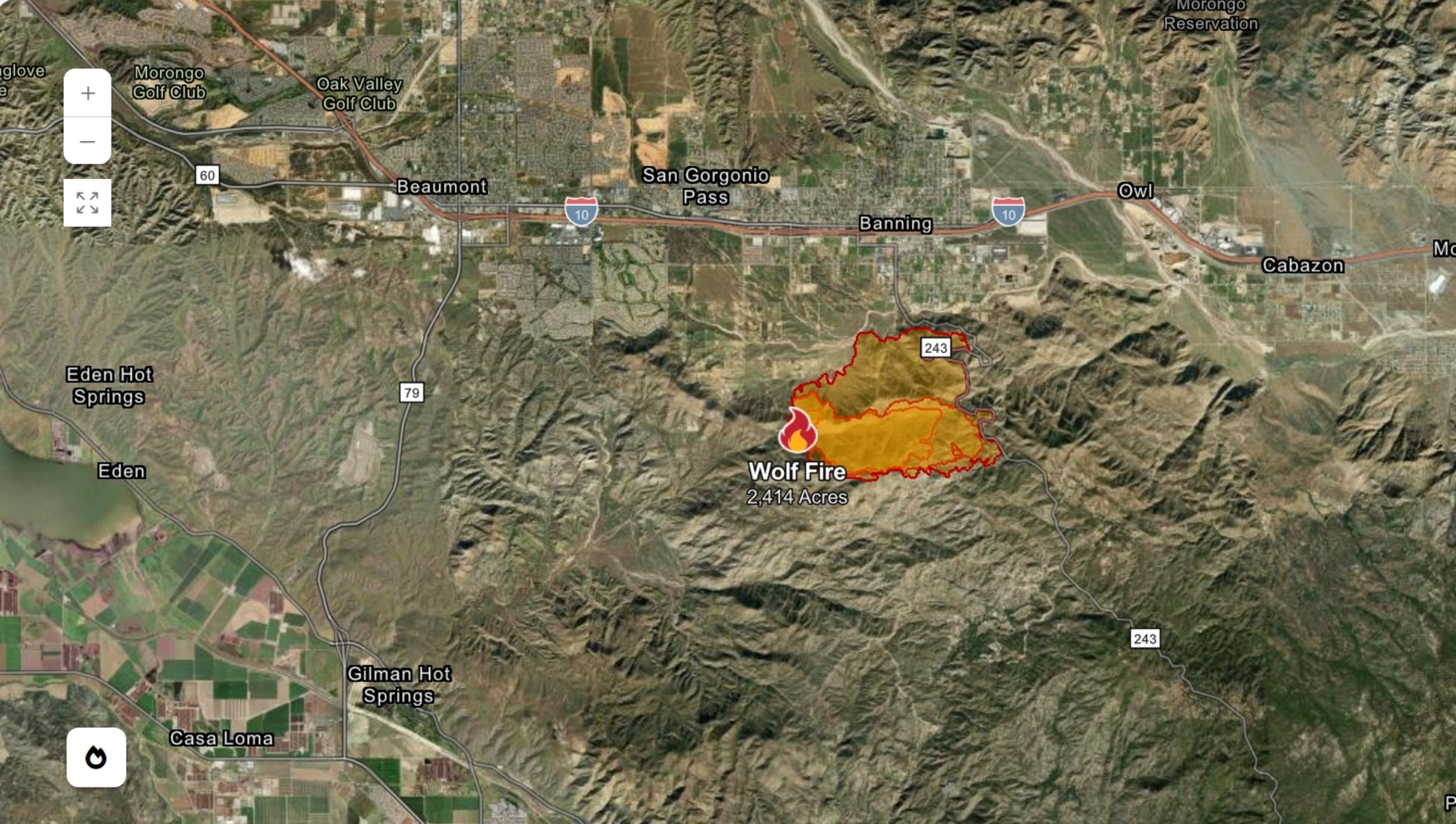 California Wolf Fire Map Shows Where Blaze Grew Overnight