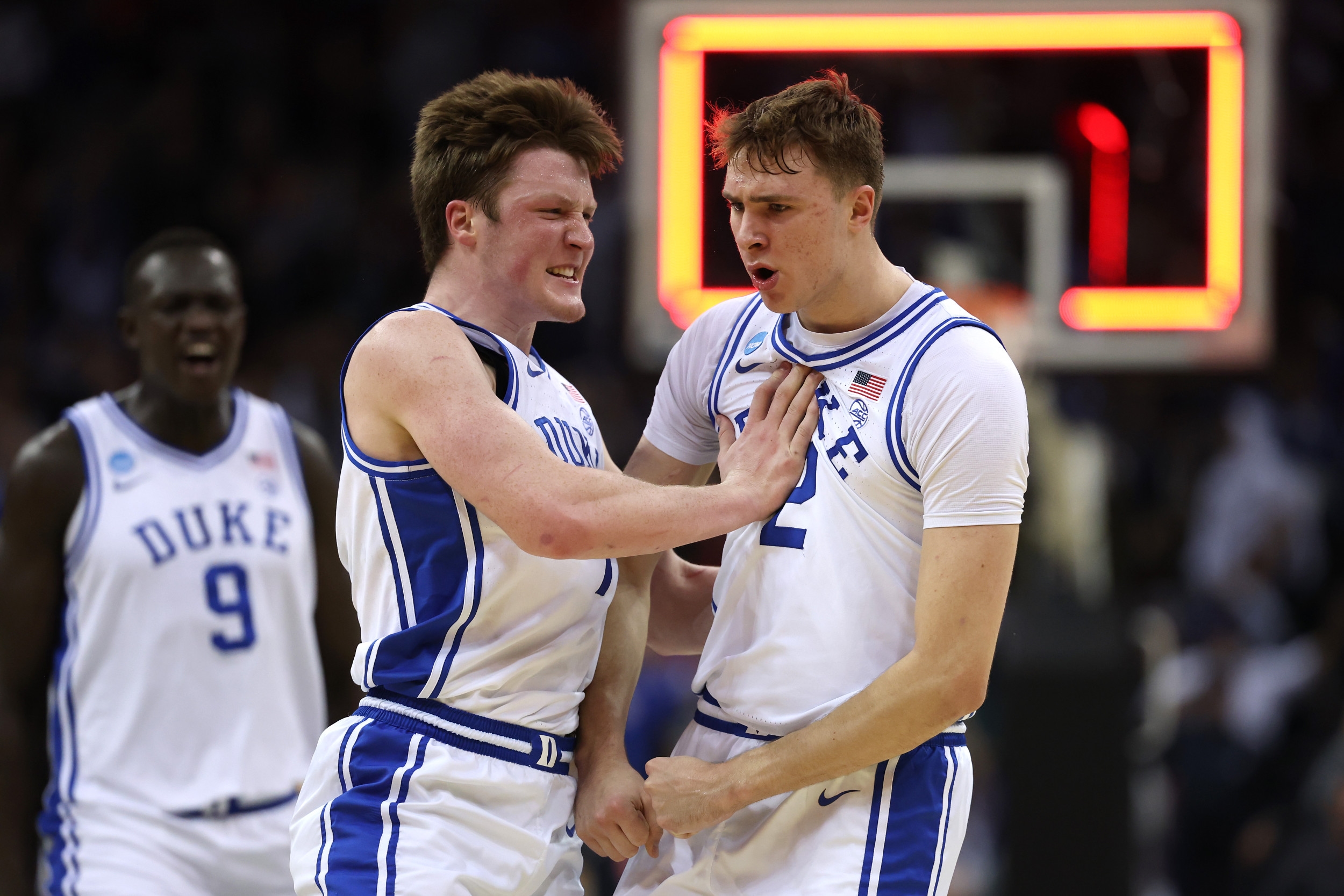 Duke Reacts to Cooper Flagg-Kon Knueppel Postgame Interaction