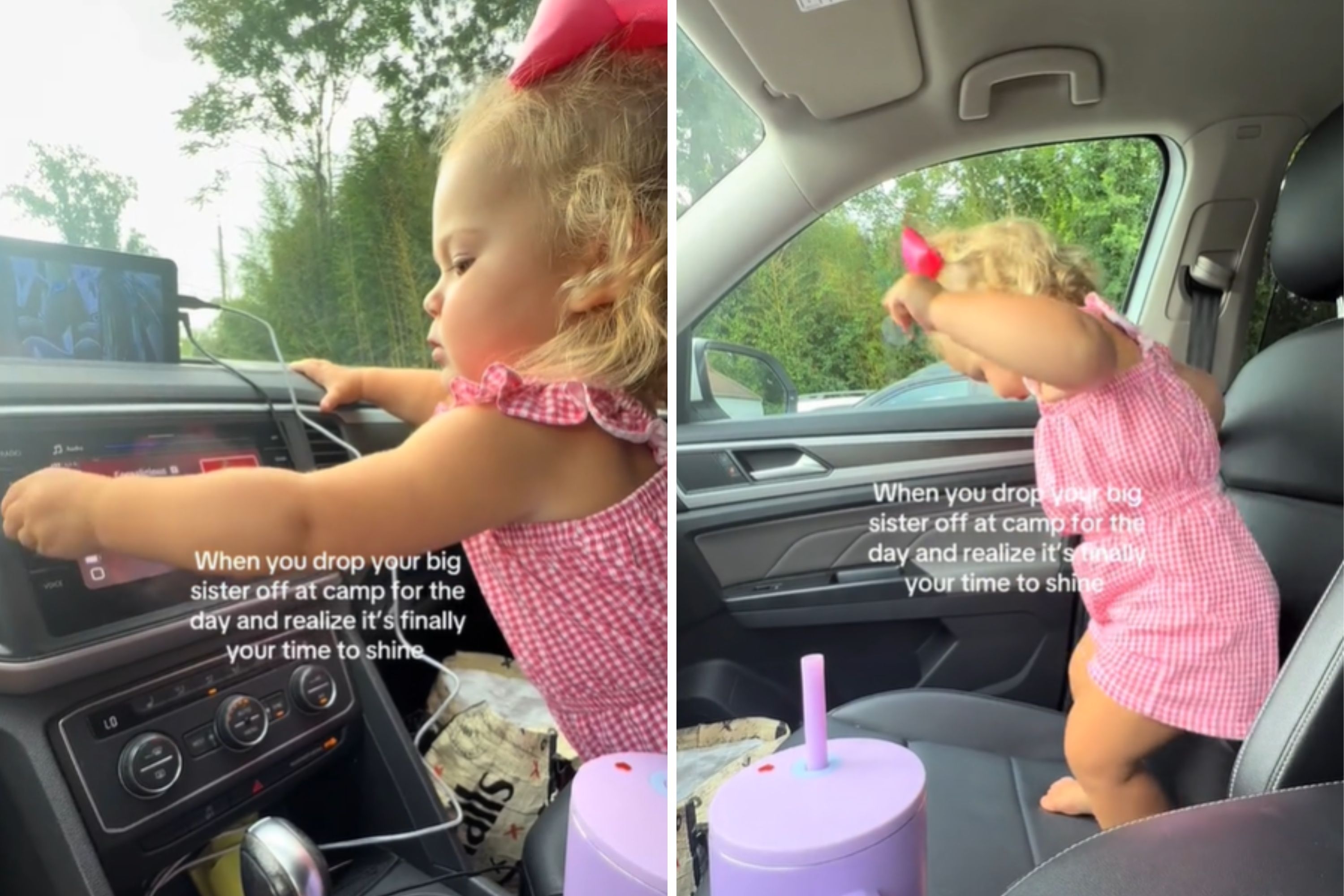 Toddler Drops Big Sister Off at Camp, Mom Captures Hysterical Response