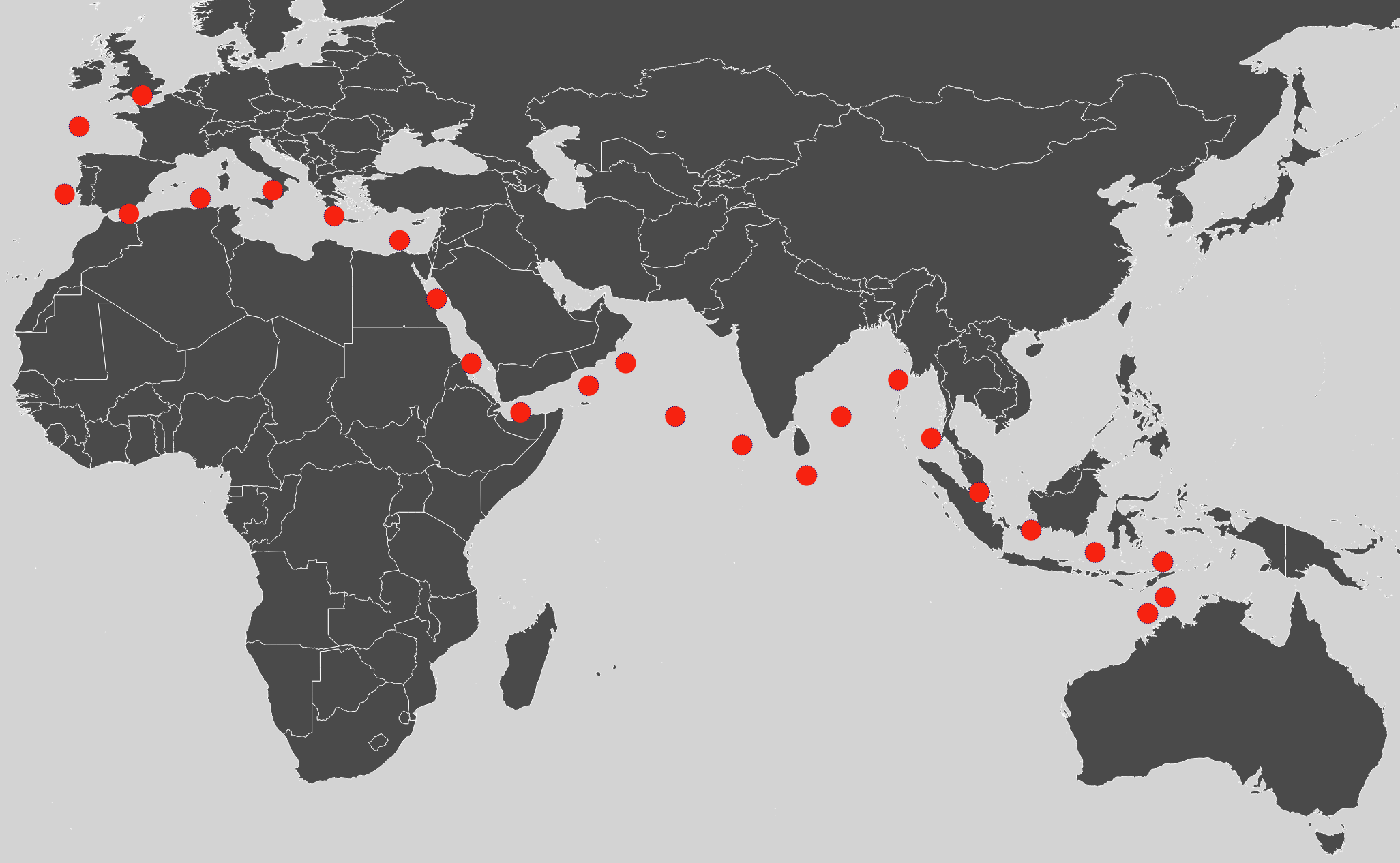 Map Tracks UK Aircraft Carrier's Voyage From Europe and Asia