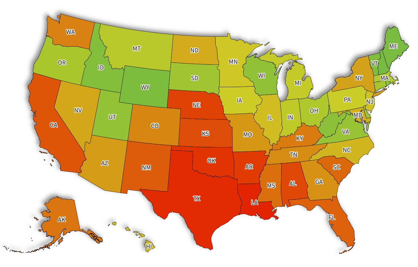 Map Shows Best—and Worst—States To Retire in