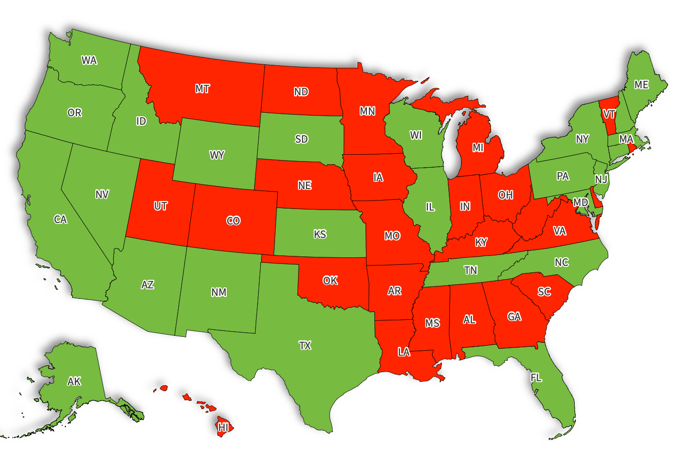 Map Shows States Where IRS Tax Returns Could Change for 2026