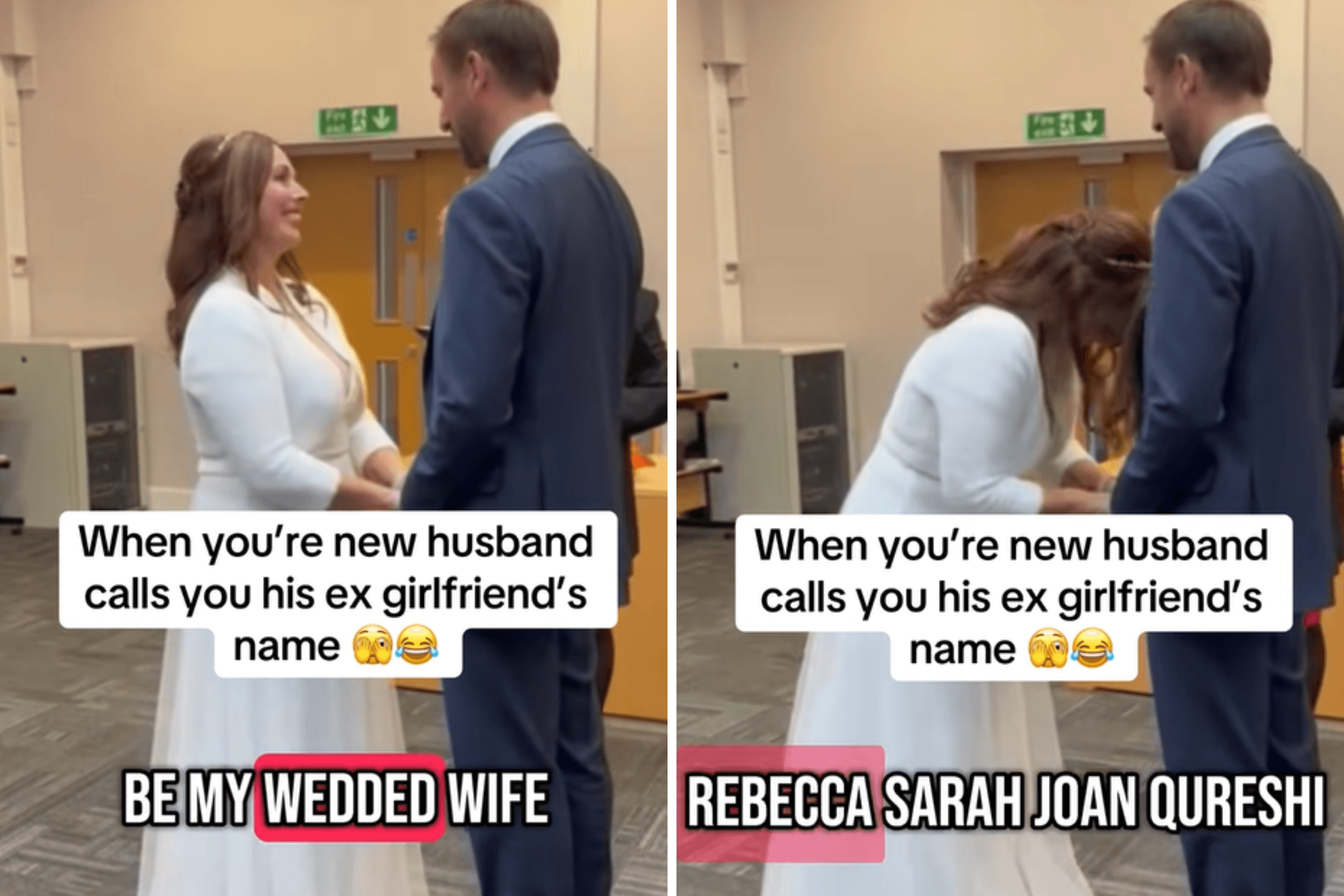 Moment Groom Makes Horrible Mistake During Vows Caught on Camera: 'Oh Dear'