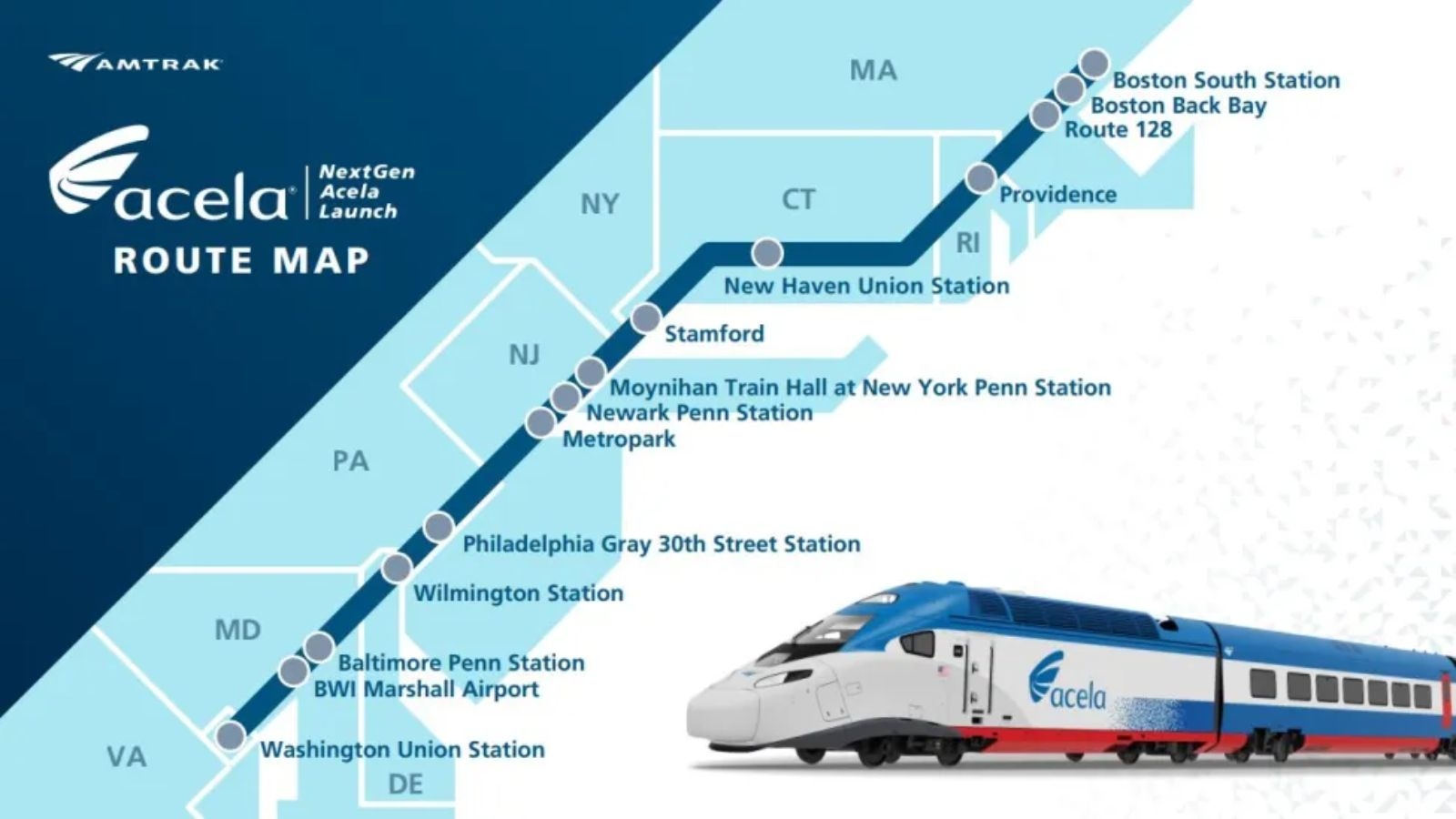 New Trains Set For High-Speed Route Linking Washington D.C. And Boston