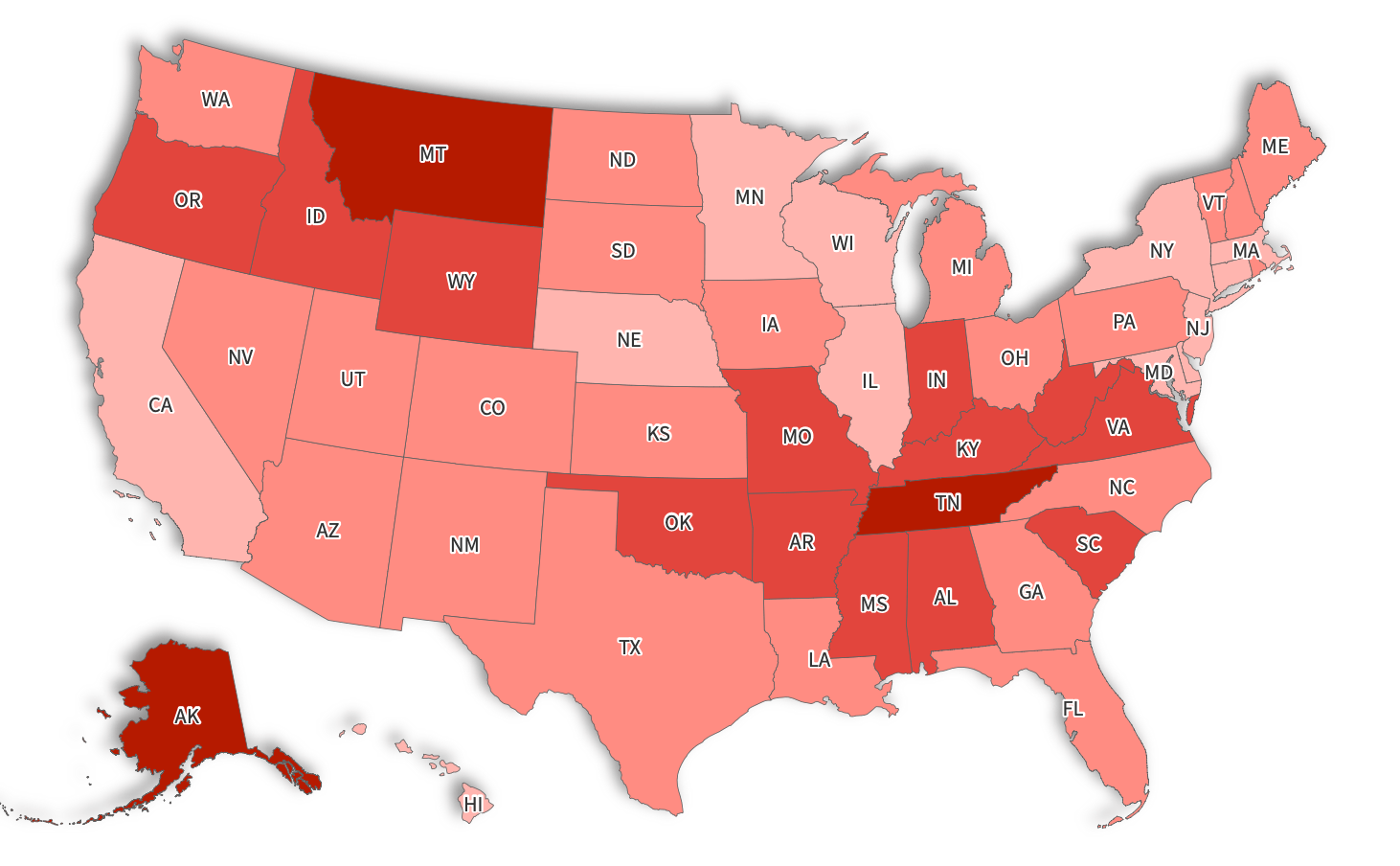 Map Shows States With the Most, Least Homeschooled Students