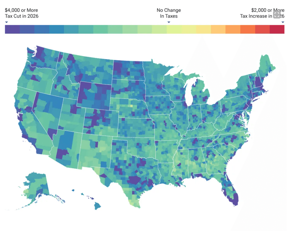 Map Shows Tax Cuts Promised by Trump Administration Across 50 States