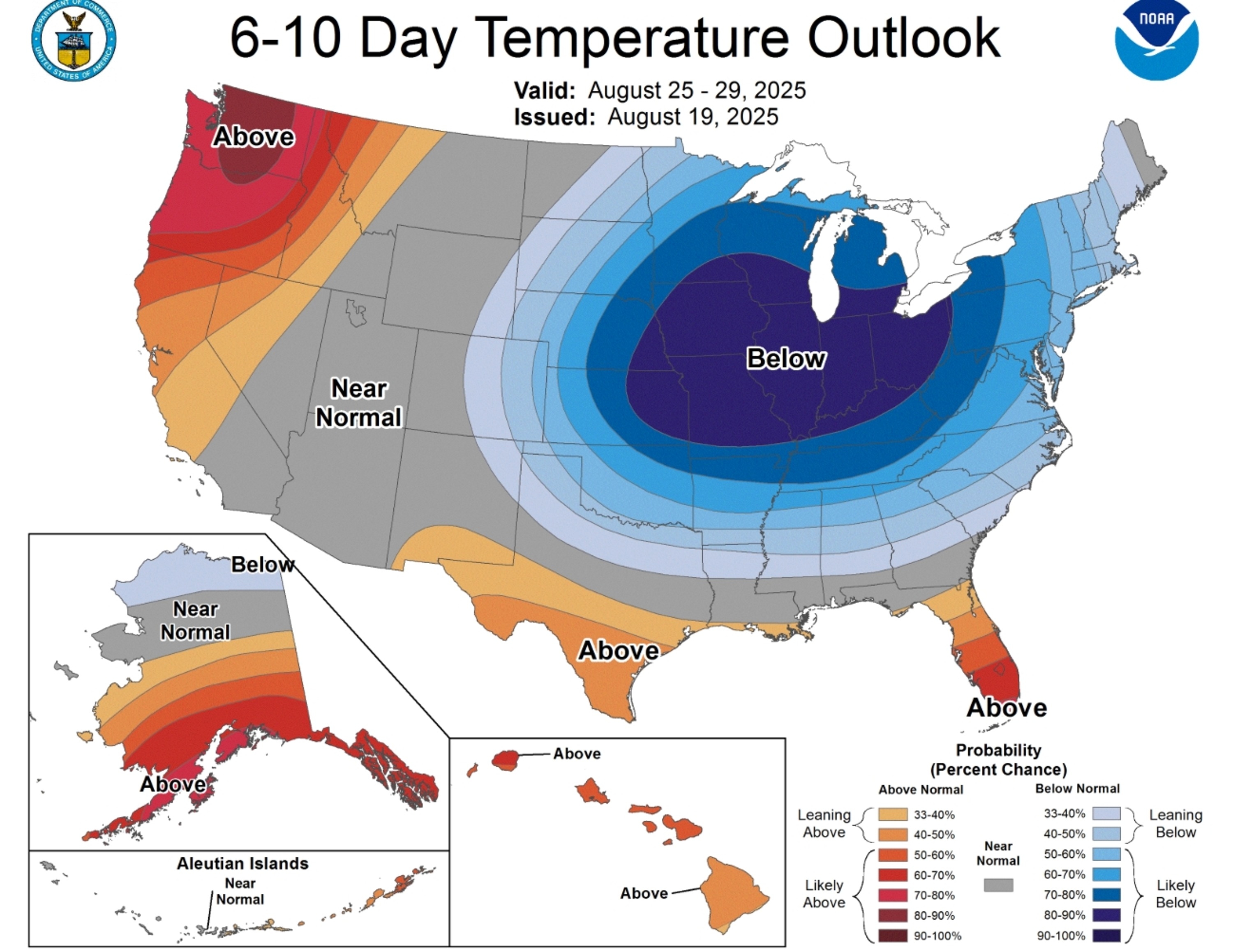 Map Shows Where Significant Temperature Change Expected This Week