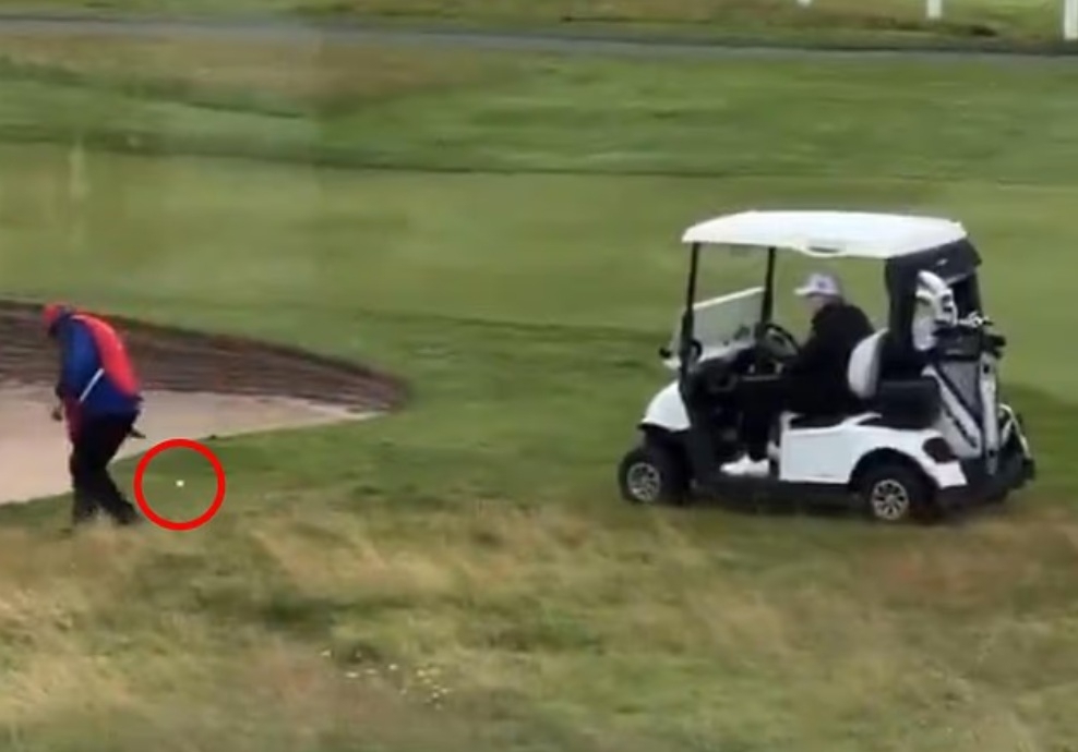 Video of Donald Trump Cheating on the Golf Course During His Europe Trip Goes Viral [WATCH]