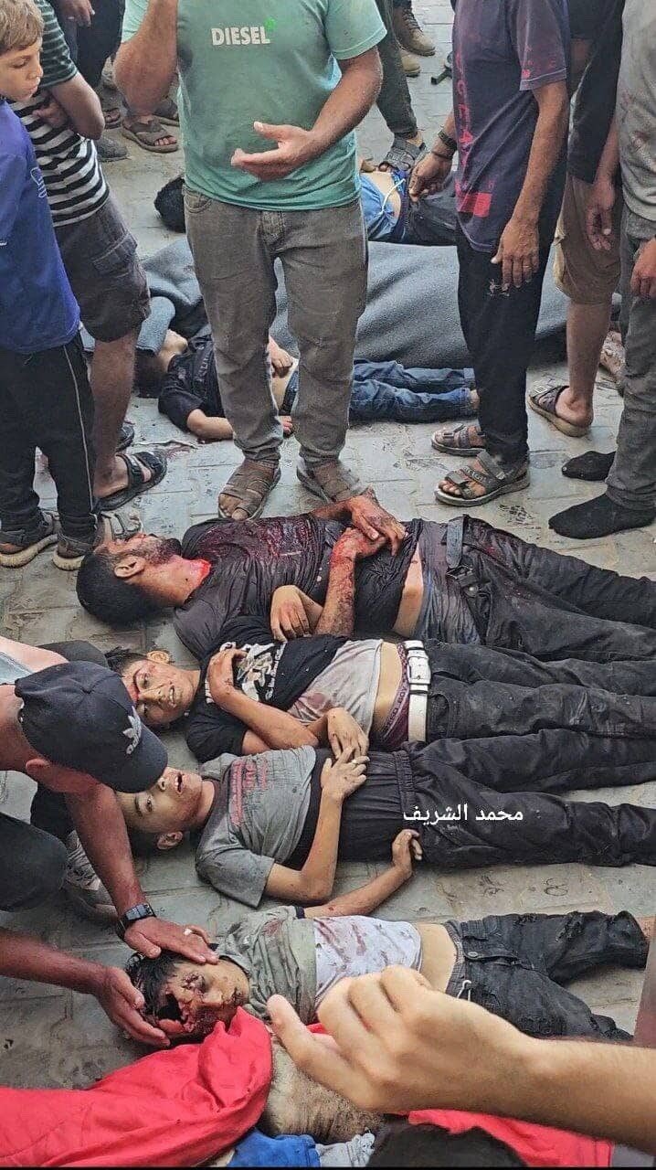 Israeli Massacre in Al-Shati Camp kills, injures 35 Civilians