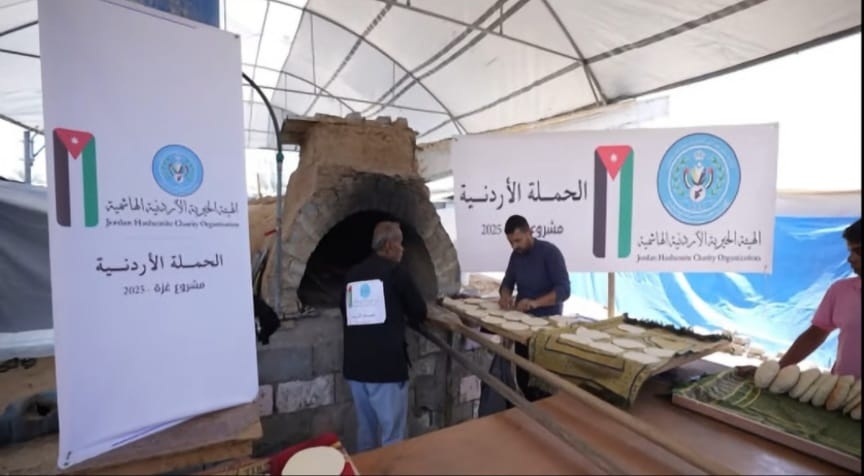 المخبز الاردني في جنوب غزة يوفر حوالي 40 الف رغيف يوميا للاهل في غزة