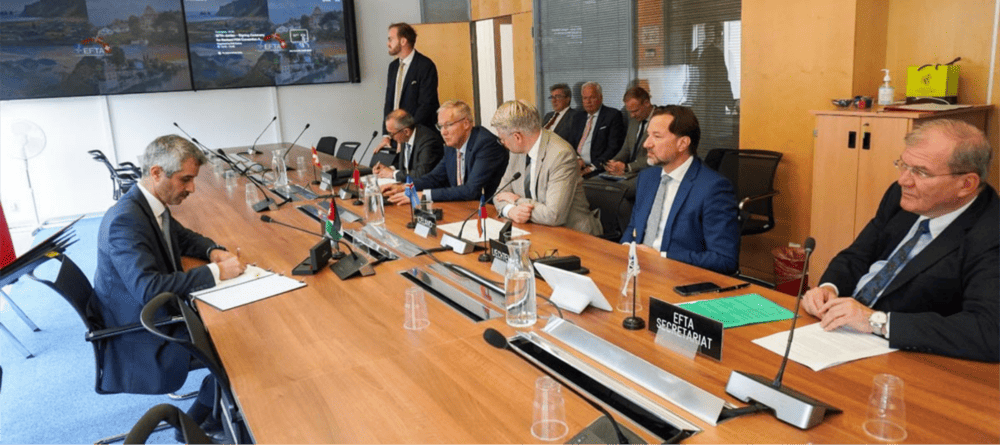 الأردن يوقع ودول رابطة التجارة الحرة الأوروبية اتفاقًا لتحديث اتفاقية التجارة الحرة
