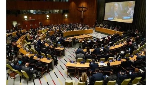 'مسرحية دعائية'.. الخارجية الأميركية تعلق على مؤتمر حل الدولتين