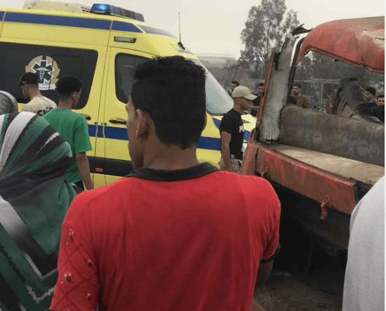 انقلاب ميكروباص بدائري المريوطية : 11 مصاب