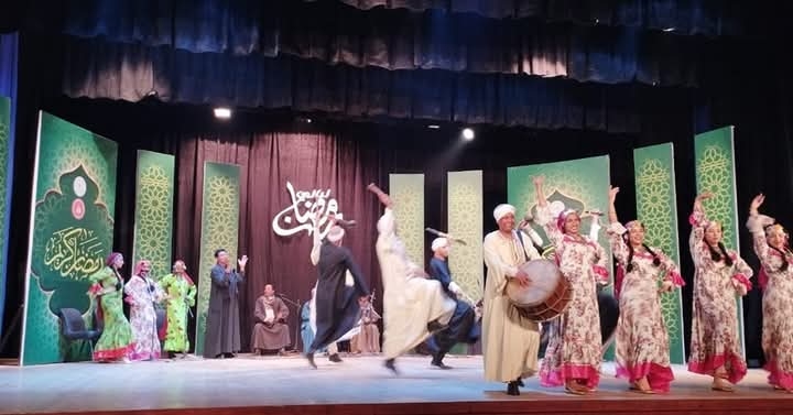 فلكلور صعيدي وإنشاد في افتتاح ليالي رمضان بقصر ثقافة القناطر الخيرية