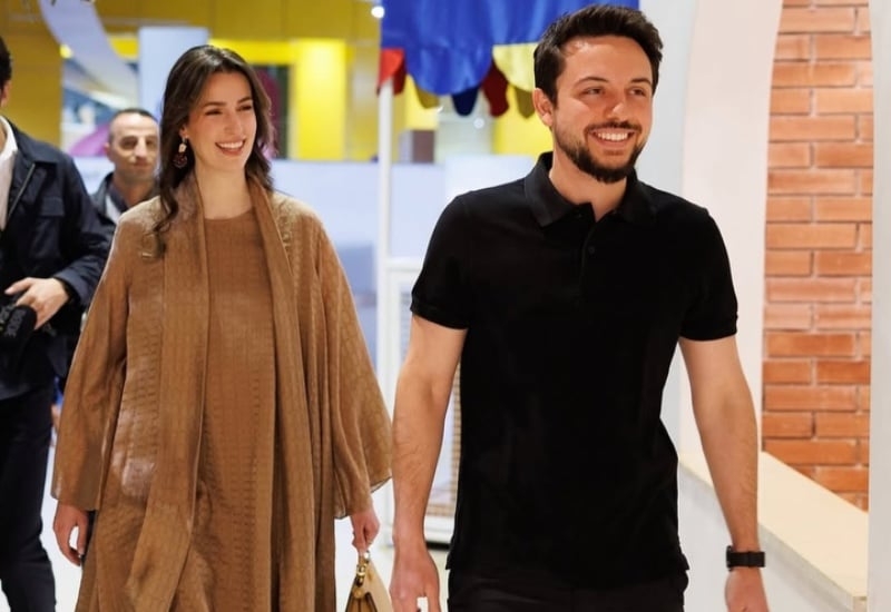 Princess Rajwa just stepped out for iftar wearing this beautiful Dubai-born label