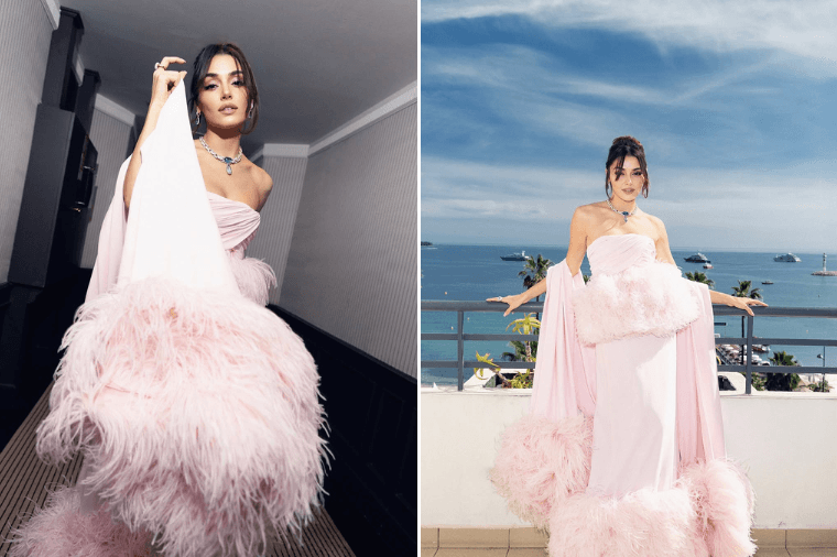 In pics: Hande Erçel stuns in a gorgeous gown at Cannes 2025