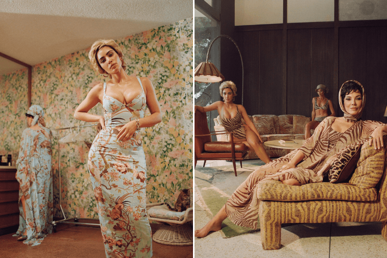 Kim Kardashian and Kris Jenner front fierce SKIMS x Roberto Cavalli swimwear campaign